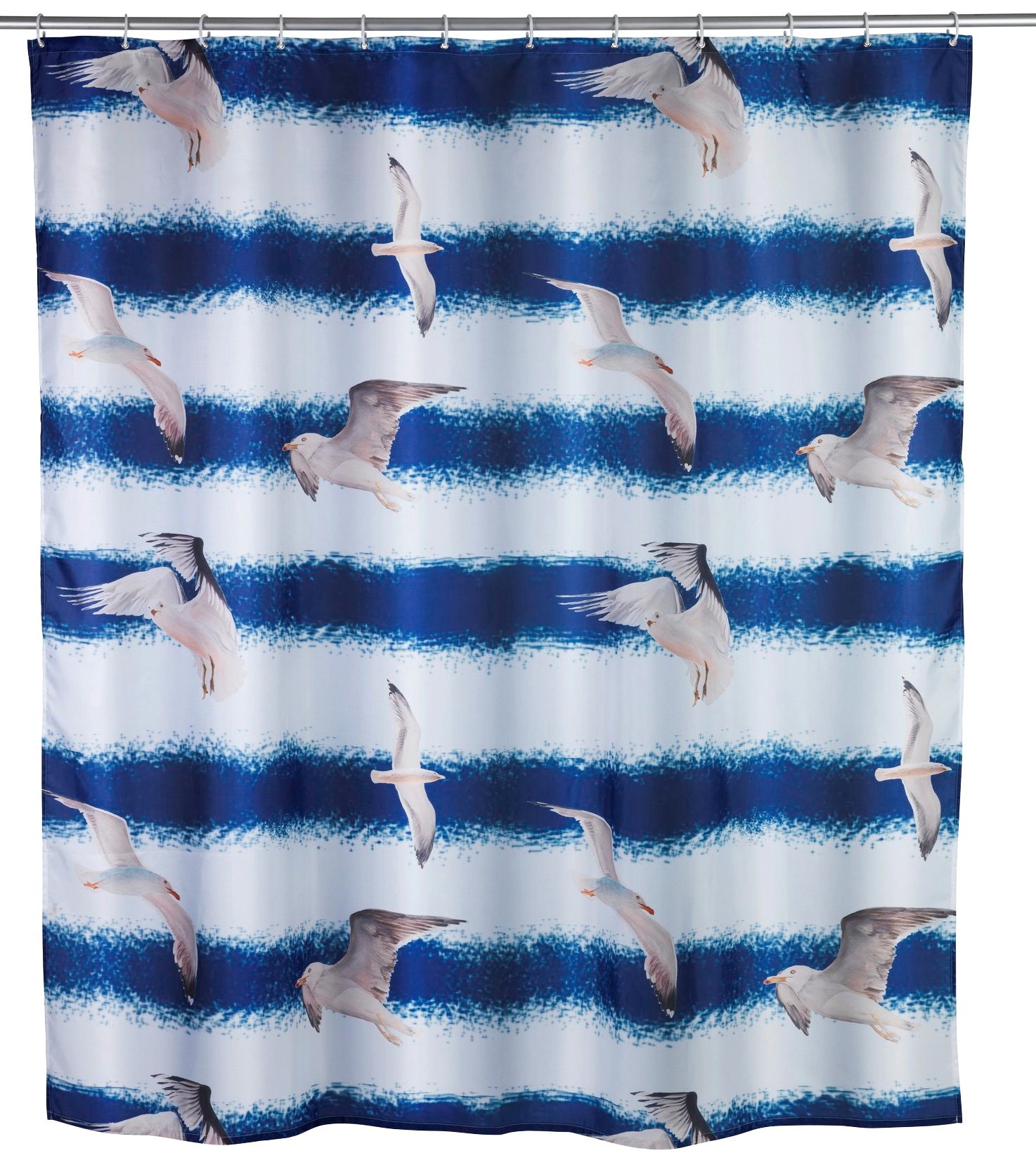 WENKO Duschvorhang »Seagull«, Breite 180 cm, Höhe 200 cm, Textil (Polyester)