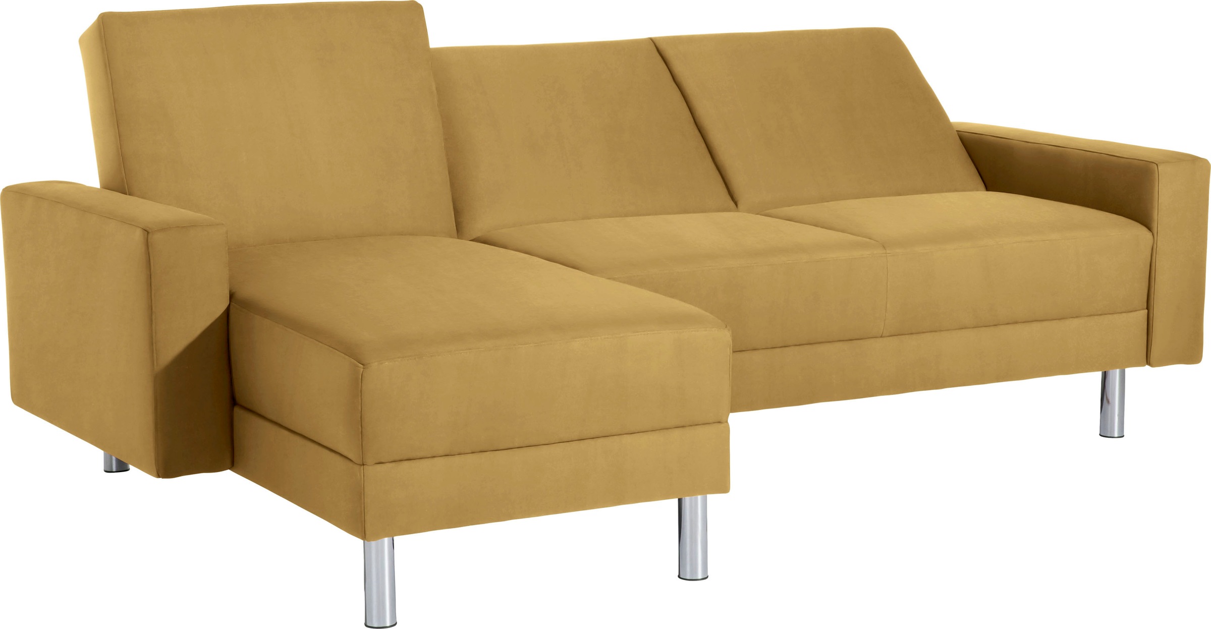 Max Winzer® Schlafsofa »Just Fresh modernes kubisches Sofa, Rückenverstellung für Sitzkomfort«, Recamiere links oder rechts montierbar, elegante Metallfüße