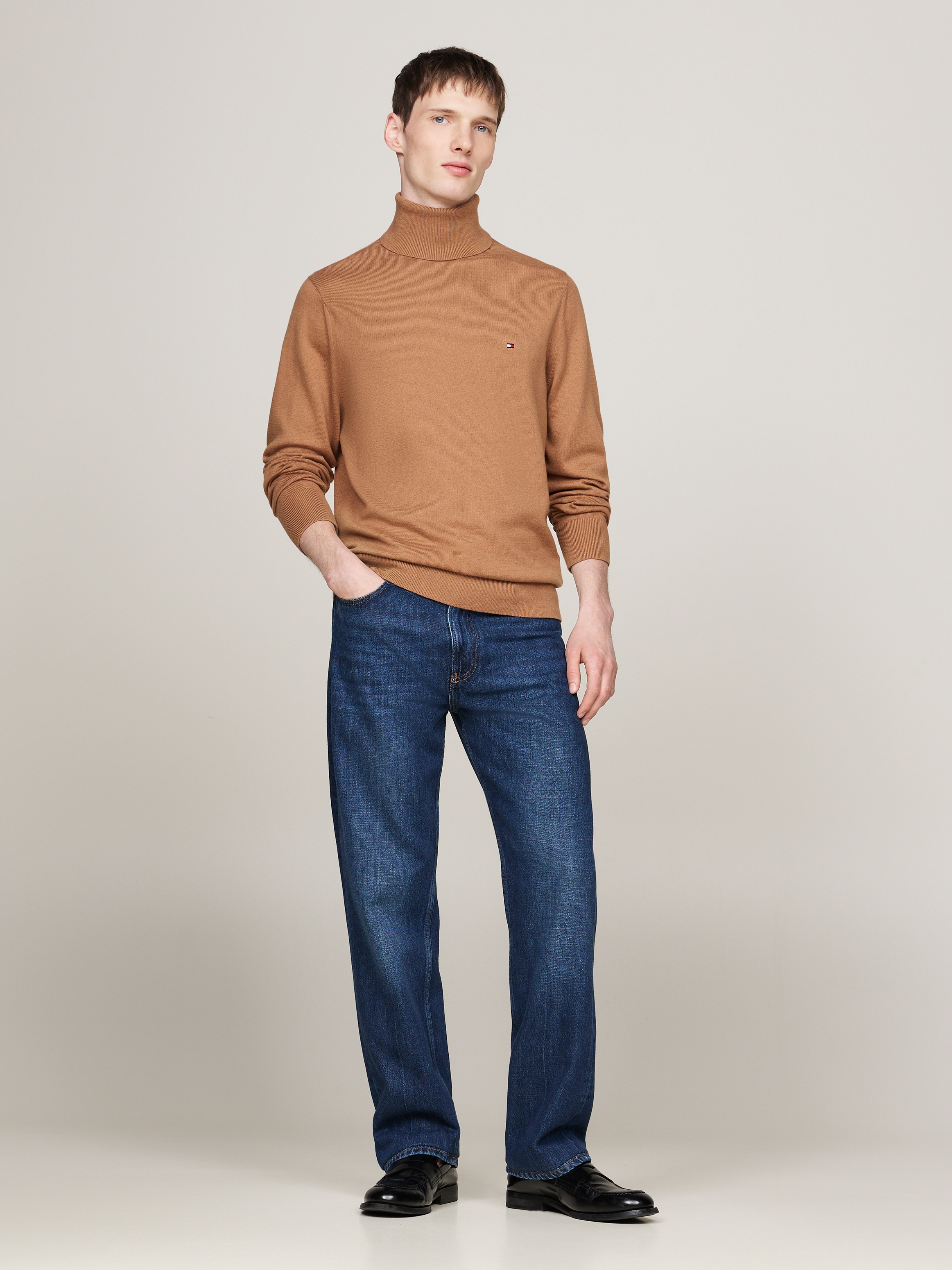 Tommy Hilfiger Rollkragenpullover »PIMA ORG CTN CASHMERE ROLL NECK«