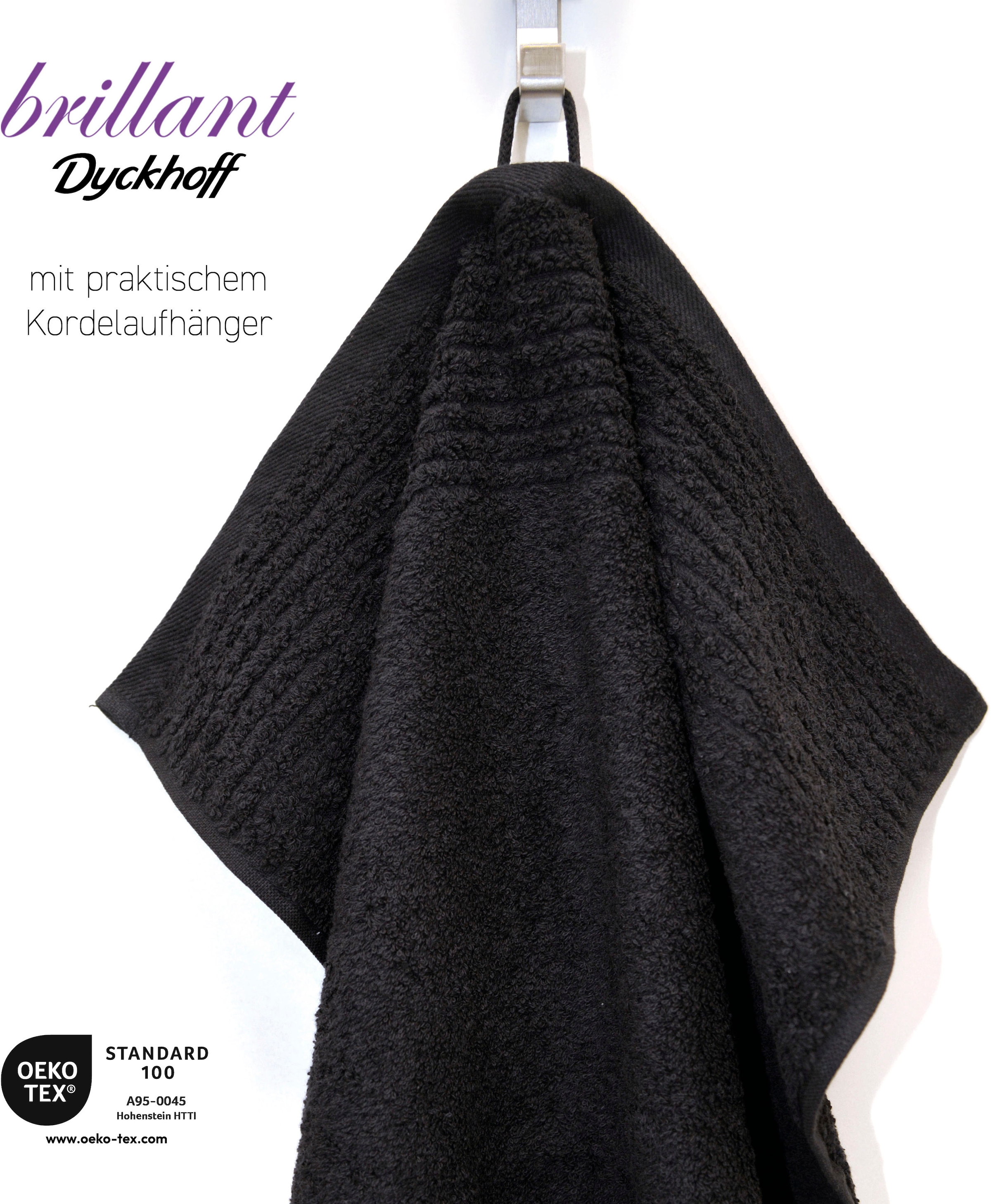Dyckhoff Handtuch Set »Brillant«, Set, 6 tlg., Walkfrottee, mit Streifenbordüre;4 Handtücher (50x100cm), 2 Duschtücher (70x140cm)