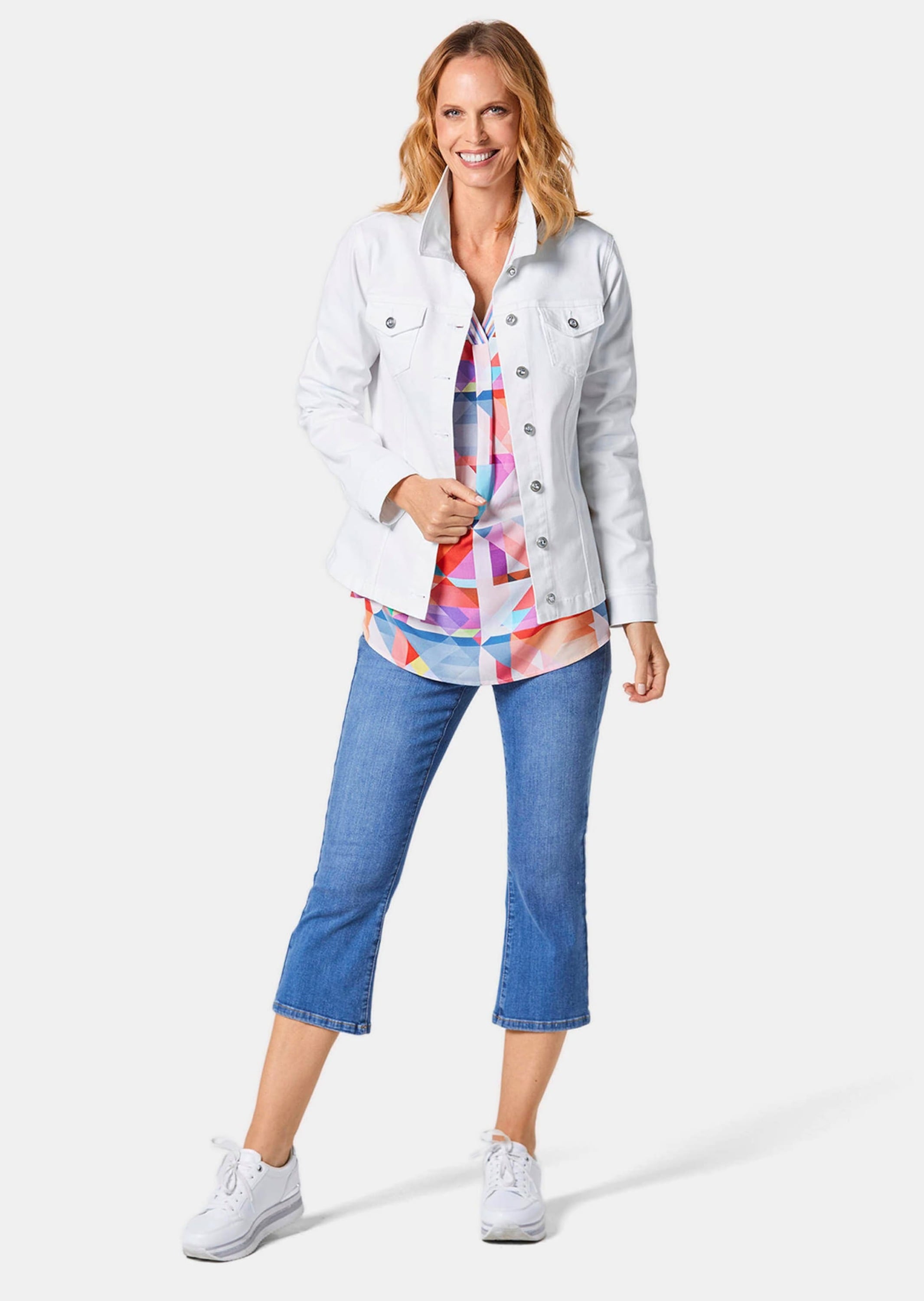 GOLDNER Kurzjacke »Kurzgröße Zeitlose Jeansjacke mit tollen Details« Ohne