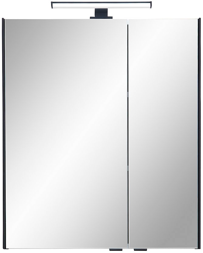 Saphir Badmöbel-Set »Quickset 395 3-teilig, Waschbeckenunterschrank mit LED-Spiegelschrank«, (4 St.), Midischrank, inkl. Türdämpfer, 6 Türen, 1 Schublade, Bad-Set