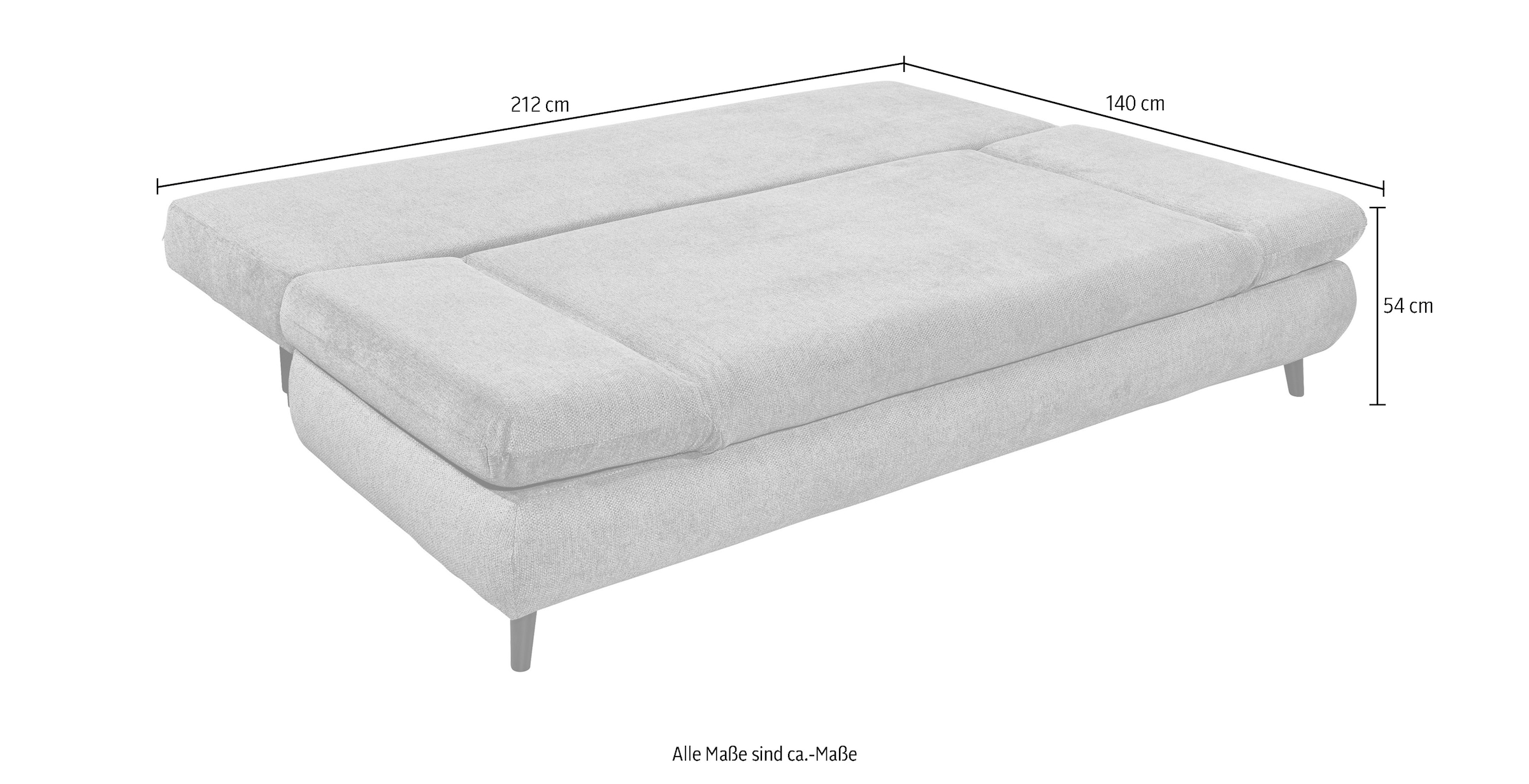 ED EXCITING DESIGN Schlafsofa »Sunny« mit Bettkasten & Armteilverstellung