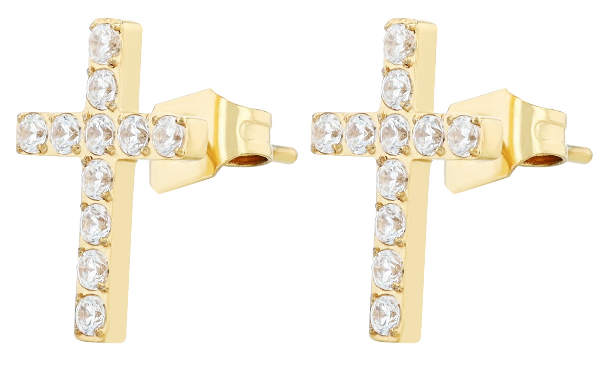 Adelia´s Paar Ohrstecker »Damen Ohrringe ¿ Ohrstecker aus Edelstahl mit Strass Steinchen«