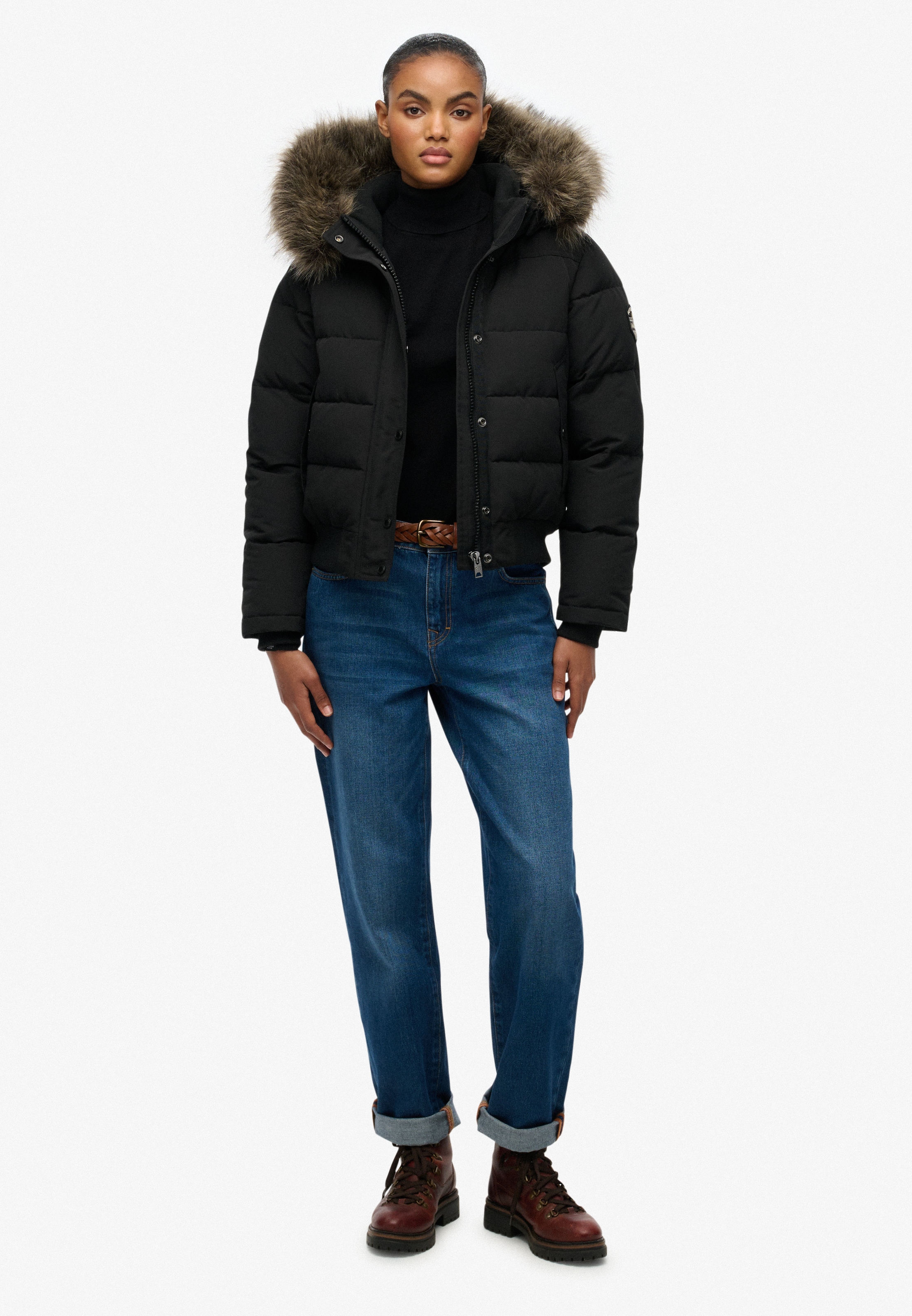 Superdry Steppjacke »EVEREST HOODED BOMBER JKT«, mit Kapuze