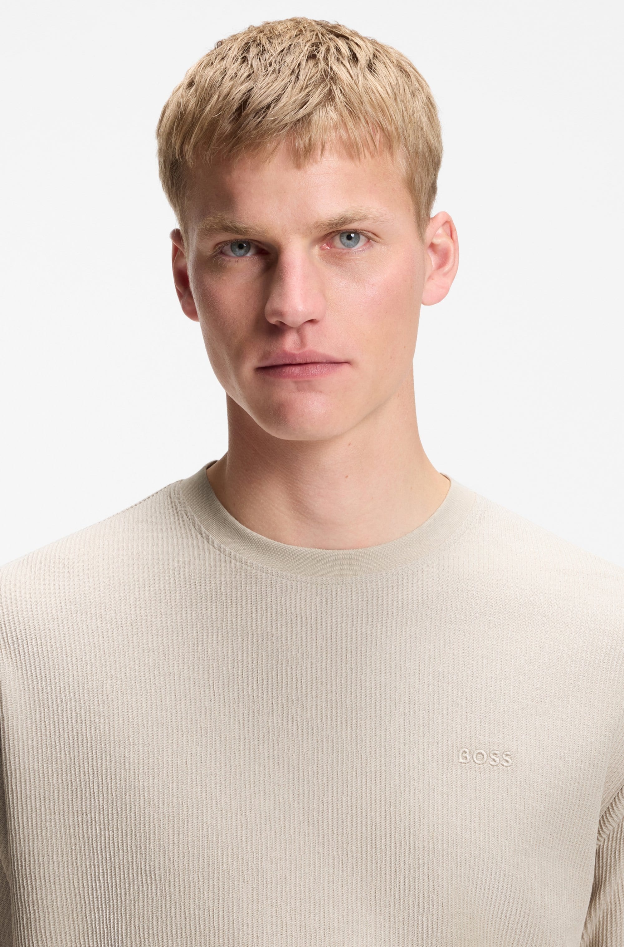 BOSS ORANGE T-Shirt Rundhalsausschnitt, Relaxed Fit, tonales Logo