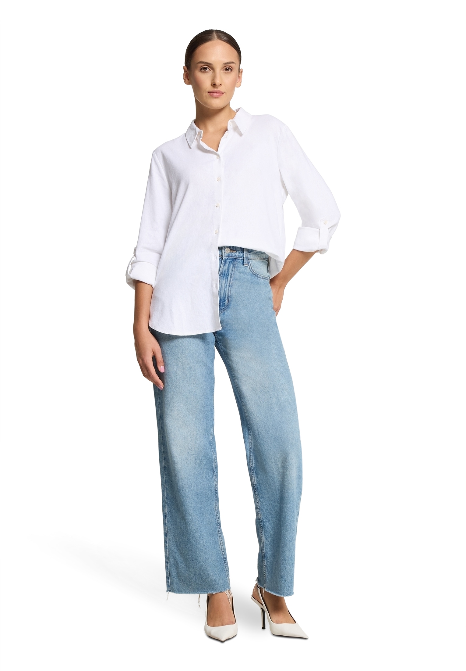 Betty&Co Klassische Bluse »Leinenbluse langarm«
