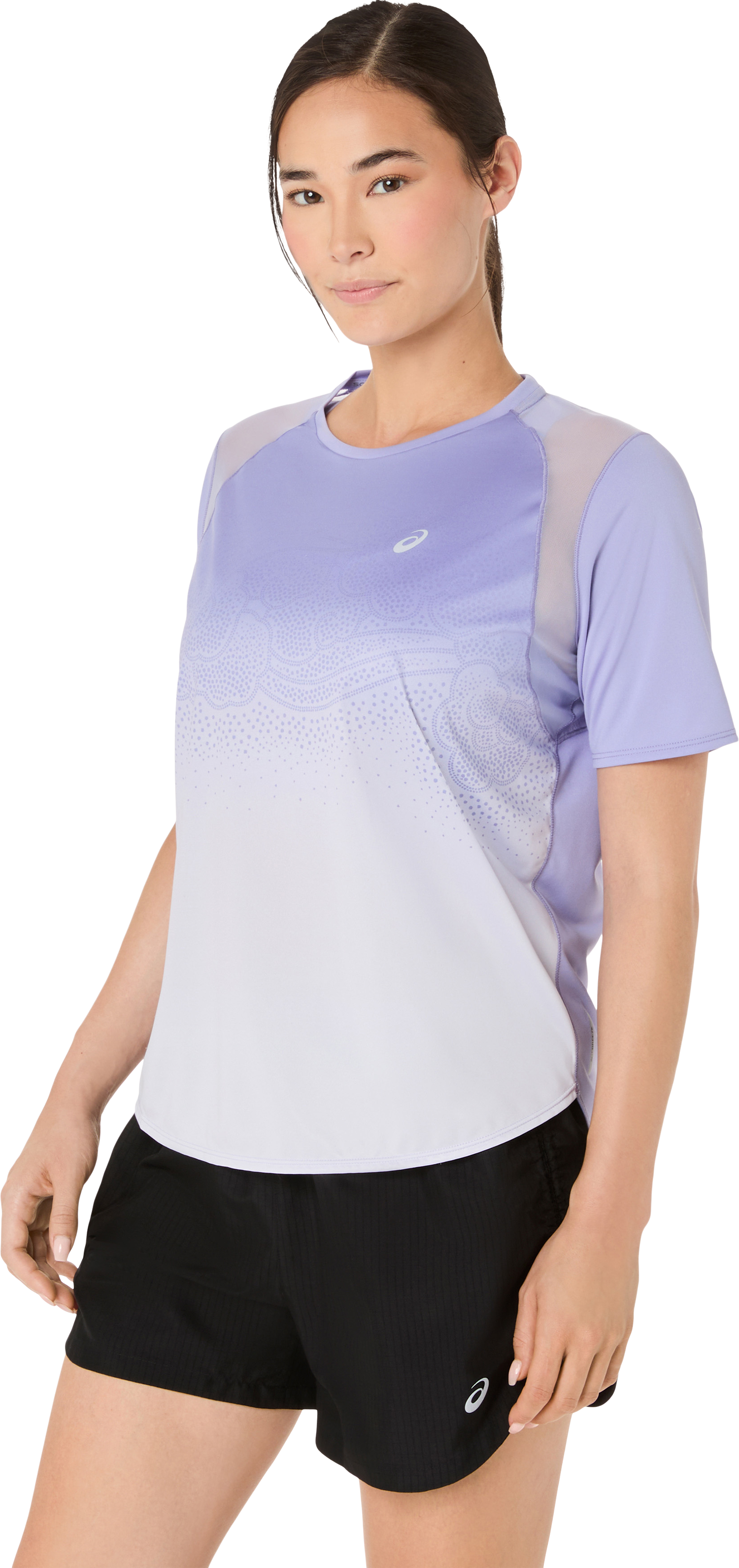 Asics Laufshirt »ROAD FADE SS TOP« für verschiedene Jahreszeiten, mit Grafik-Print, mit Mesh-Einsätzen