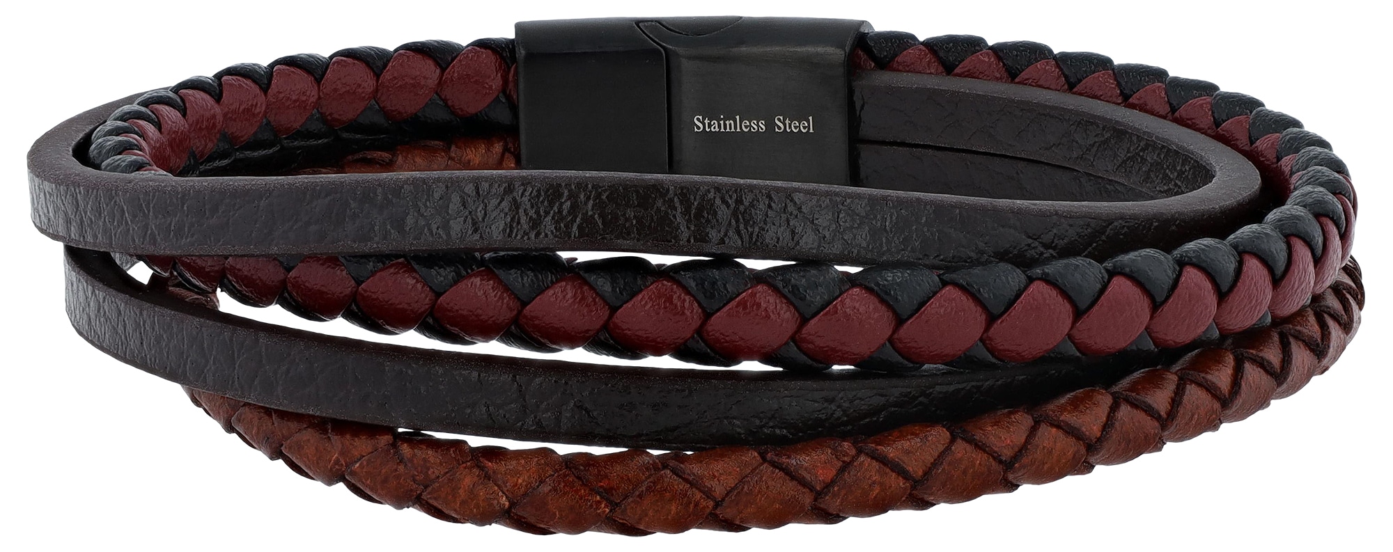 Adelia´s Lederarmband »Edelstahl Armband Lederarmband«