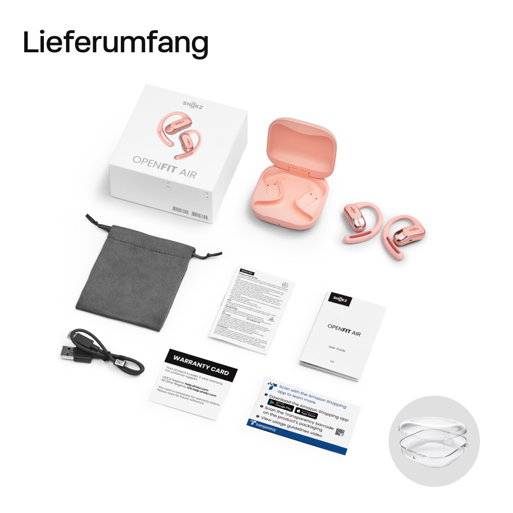 Shokz Open-Ear-Kopfhörer »OpenFit Air + Case«