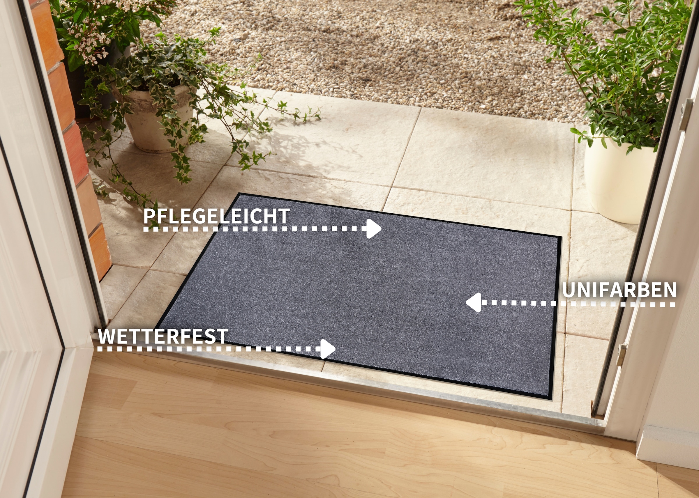 HANSE Home Fußmatte »Triton«, rechteckig, 7 mm Höhe, Schmutzfangmatte, Türmatte, In- und Outdoor, Läufer, waschbar