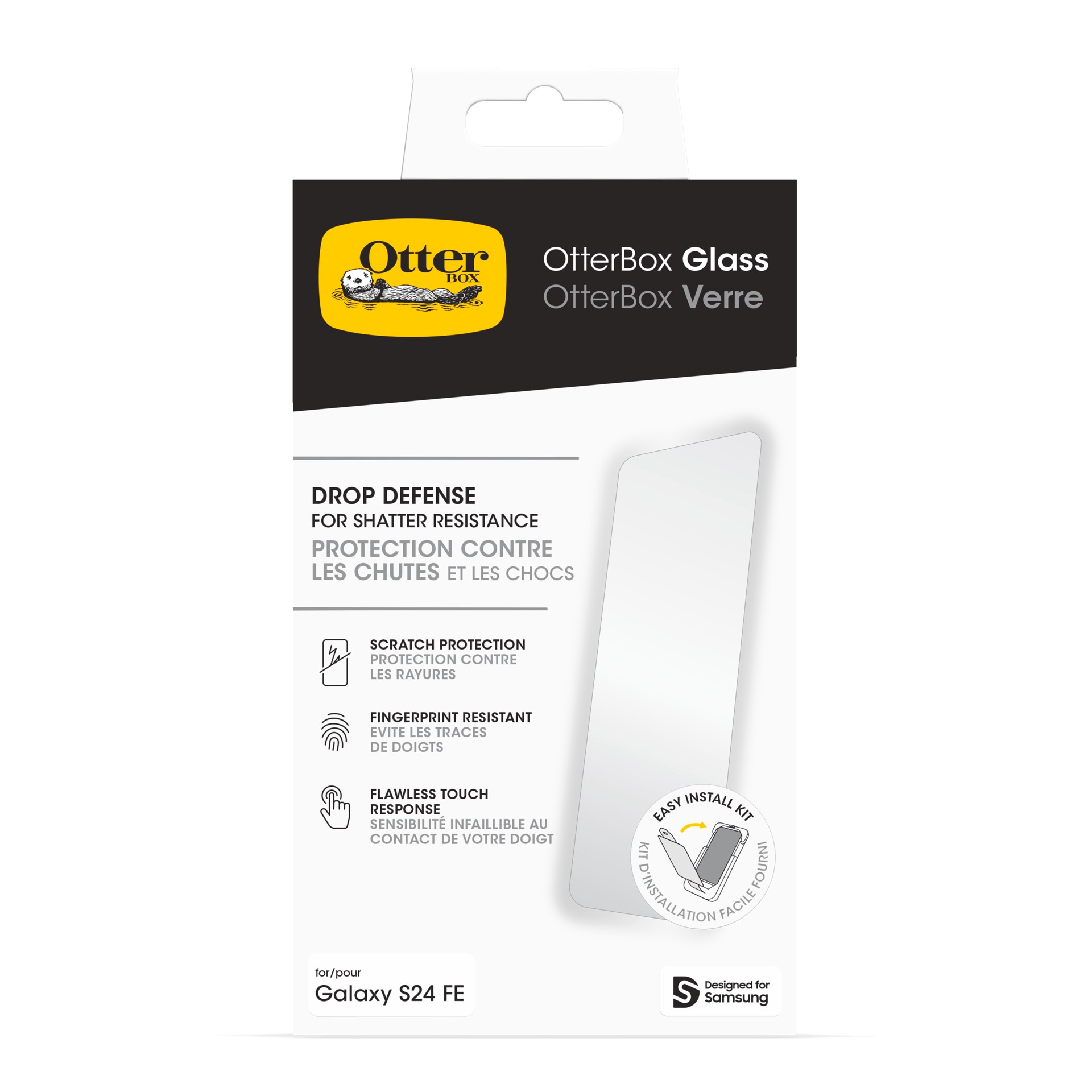 Otterbox Displayschutzglas »Glass«, für Samsung Galaxy S24 FE, Displayschutzfolie, Schutzfolie, Bildschirmschutz, kratz- & stoßfest