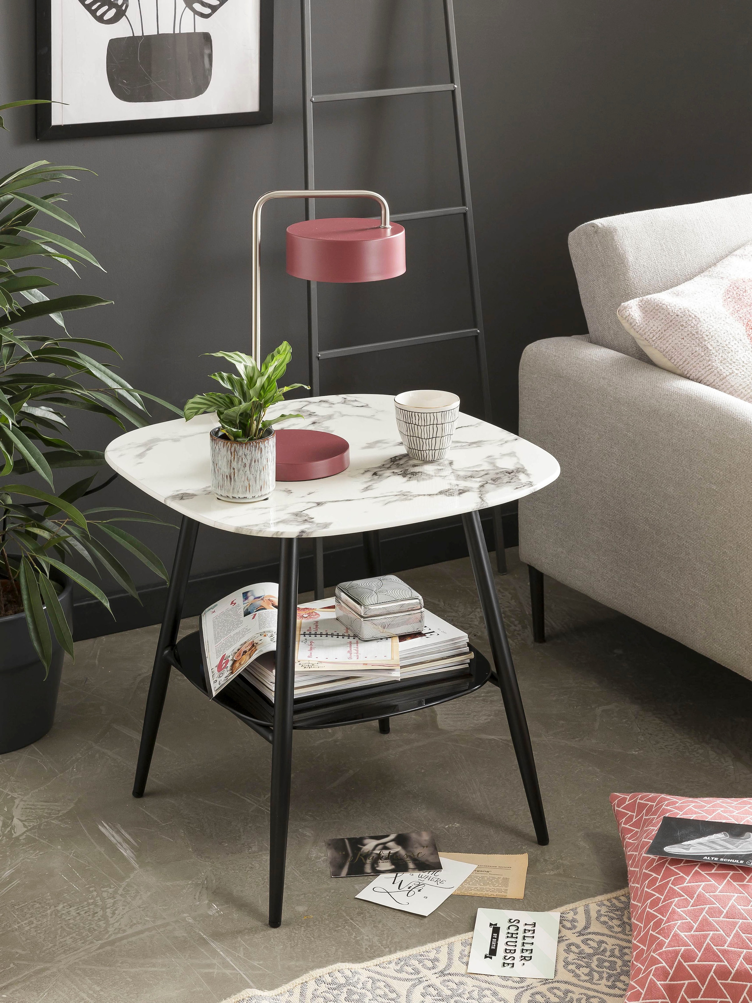 INOSIGN Beistelltisch »Alannah«, Tischplatte in Marmoroptik