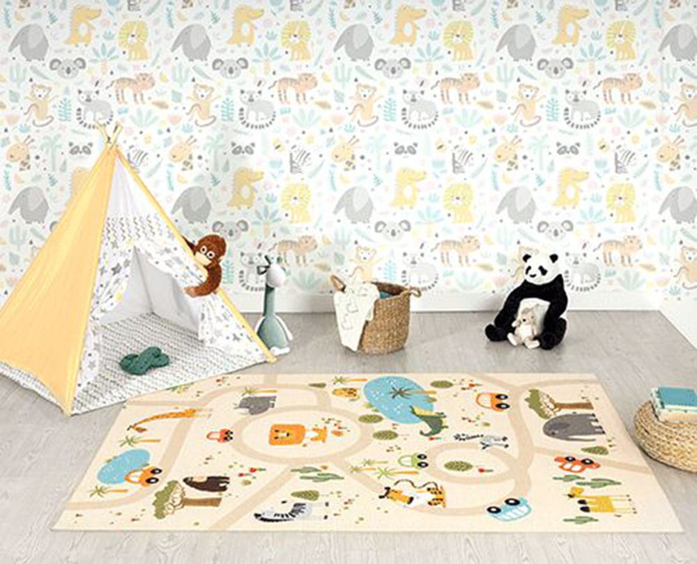 the carpet Teppich »Happy Life« rechteckig 4 mm Höhe Life Kinderzimmer Teppich Spielteppich pflegeleicht