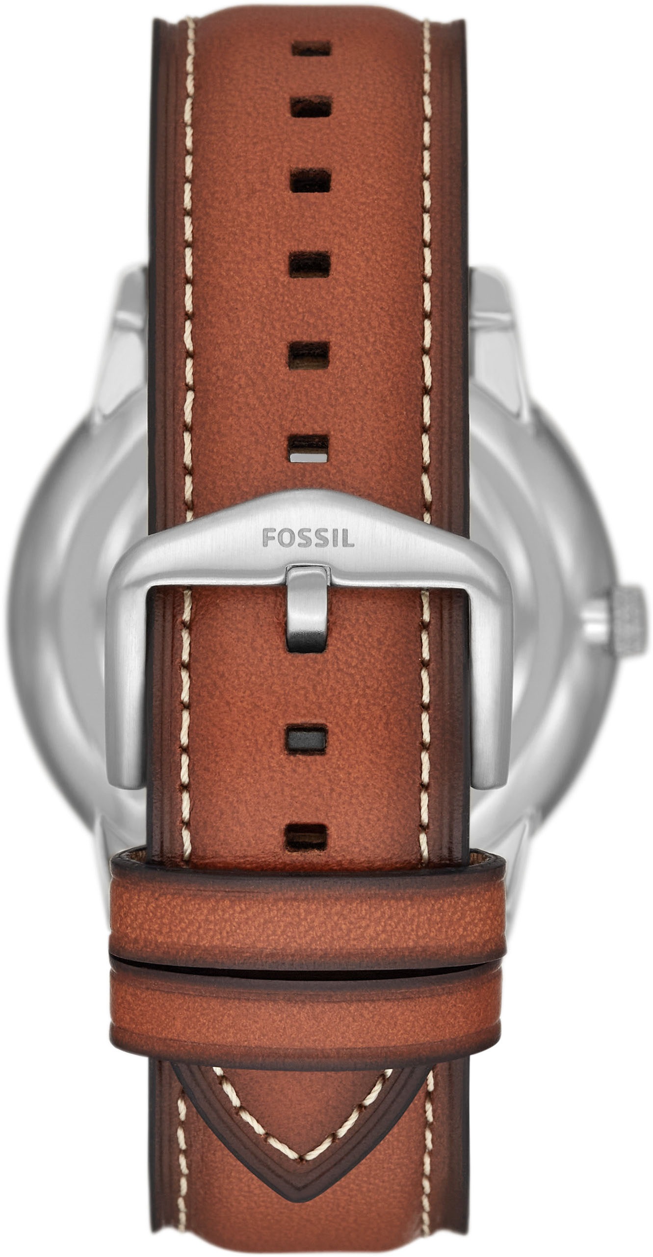 Fossil Multifunktionsuhr »NEUTRA MINIMALIST«, Quarzuhr, Armbanduhr, Herrenuhr, Damenuhr, Mondphase, Lederarmband