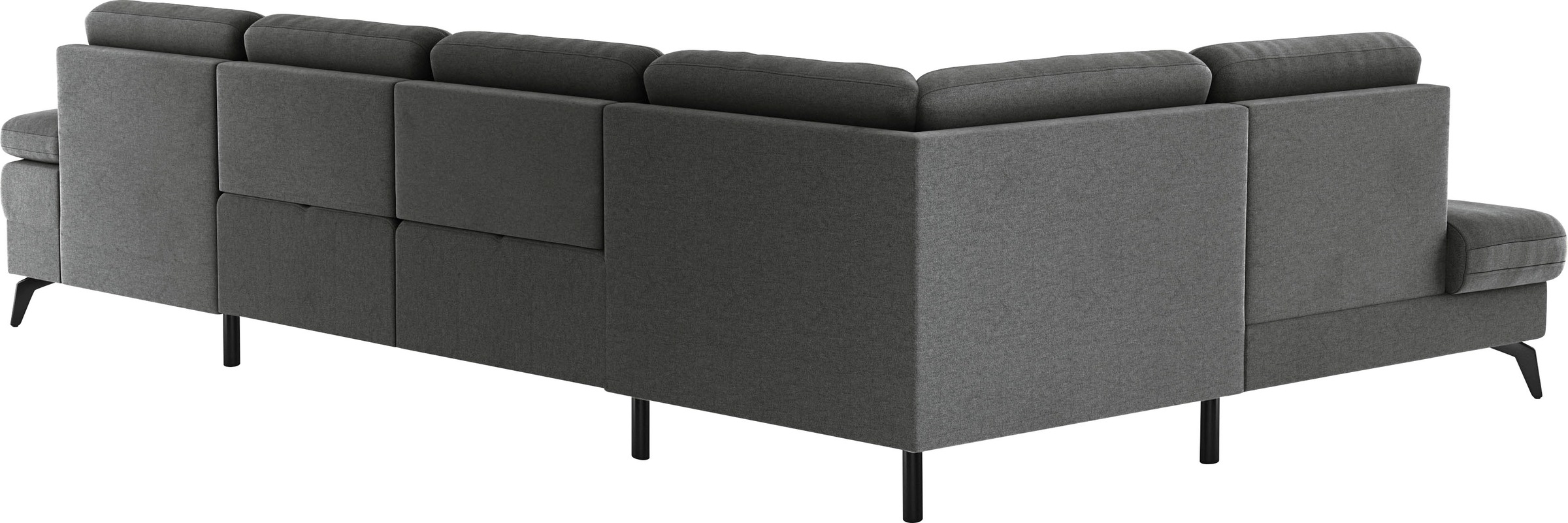 sit&more Wohnlandschaft »Morris U-Form, inkl. Sitztiefenverstellung«, wahlweise mit Armteilverstellung, Bettfunktion & Bettkasten