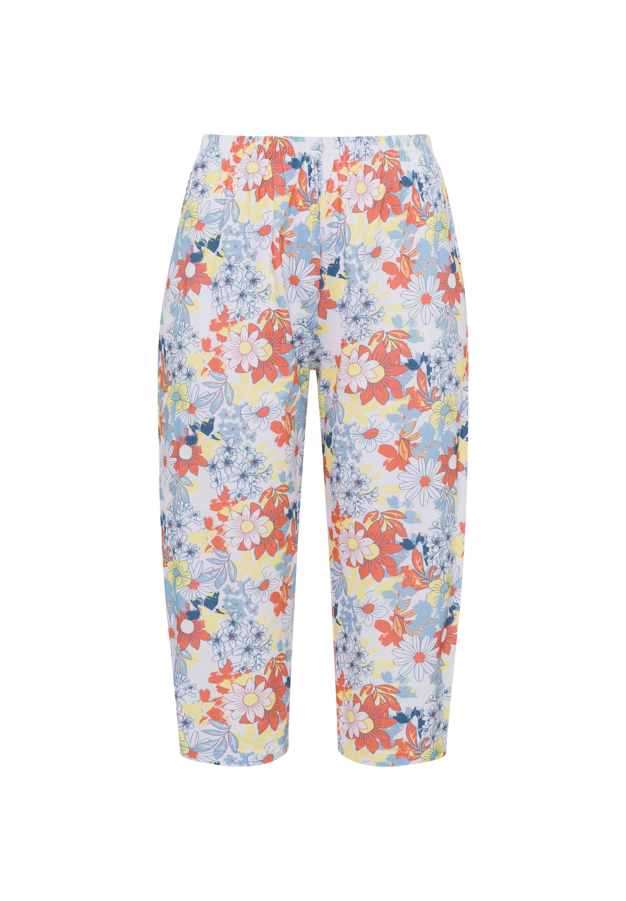Sieh an! Capri-Pyjama »Capri-Schlafanzug Capri-Schlafanzug mit V-Ausschnitt, floral bedruckt« 1 Stk.