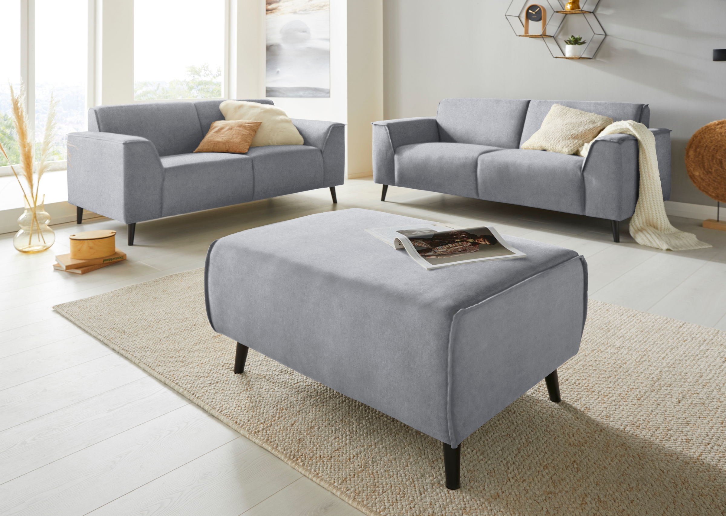 DOMO collection Hocker »Amora«, mit Federkern