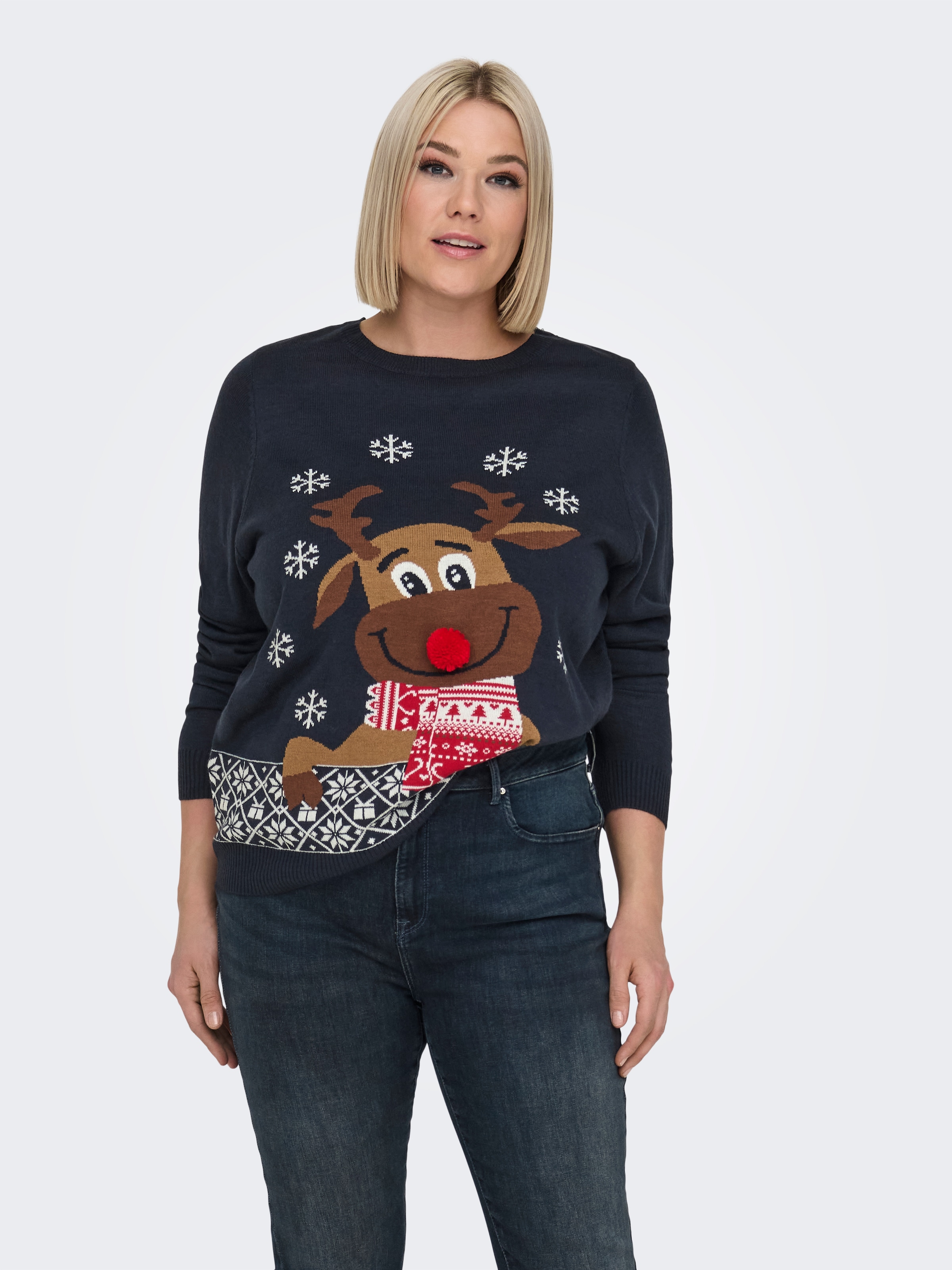 Weihnachtspullover »CARXMAS LS O-NECK MIX DETAIL BOX KNT«