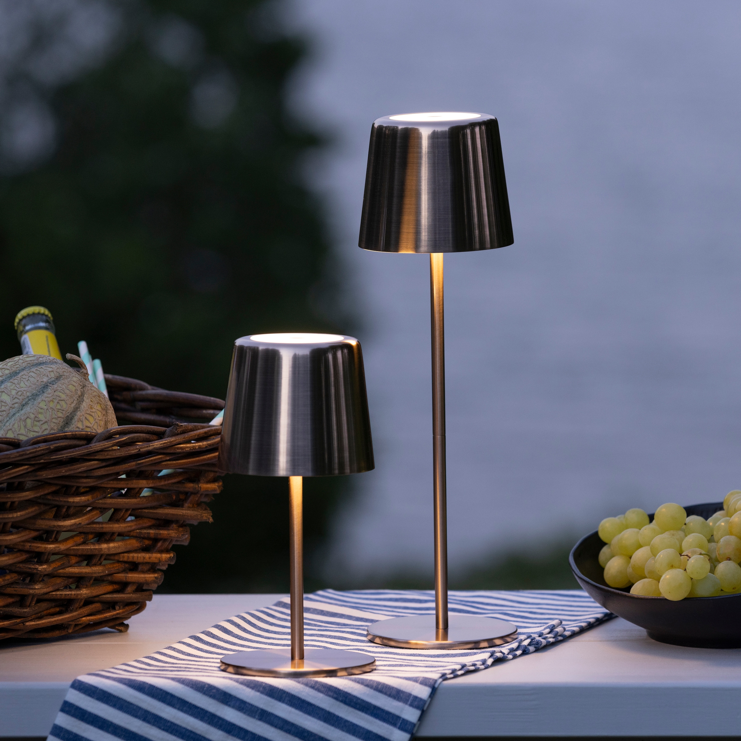 Brilliant LED Tischleuchte »Xaana«, Akku, 37 cm, 300 lm, 3000-6500 K, dimmbar, Metall, Kaami Premium