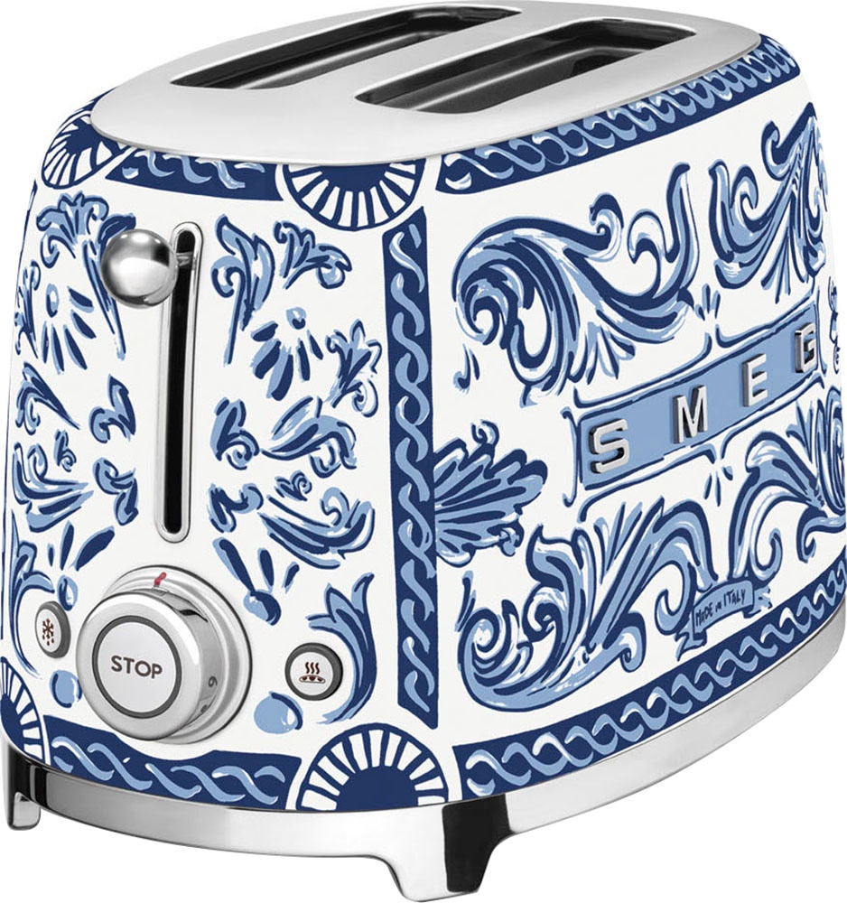 Smeg Toaster »TSF01DGBEU«, 2 Schlitze, für 2 Scheiben, 950 W, Dolce & Gabbana Blue Mediterraneo
