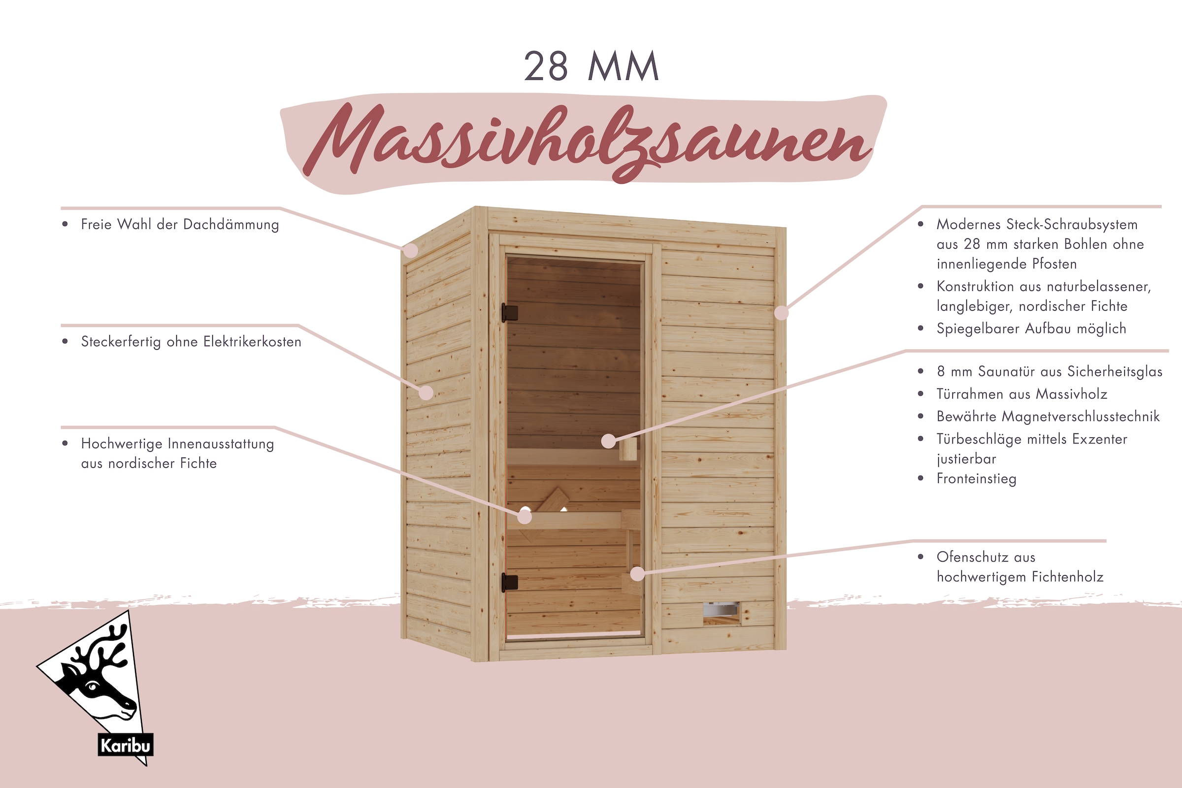 welltime Sauna »Backas« Spar-Set,  verschiedene Varianten