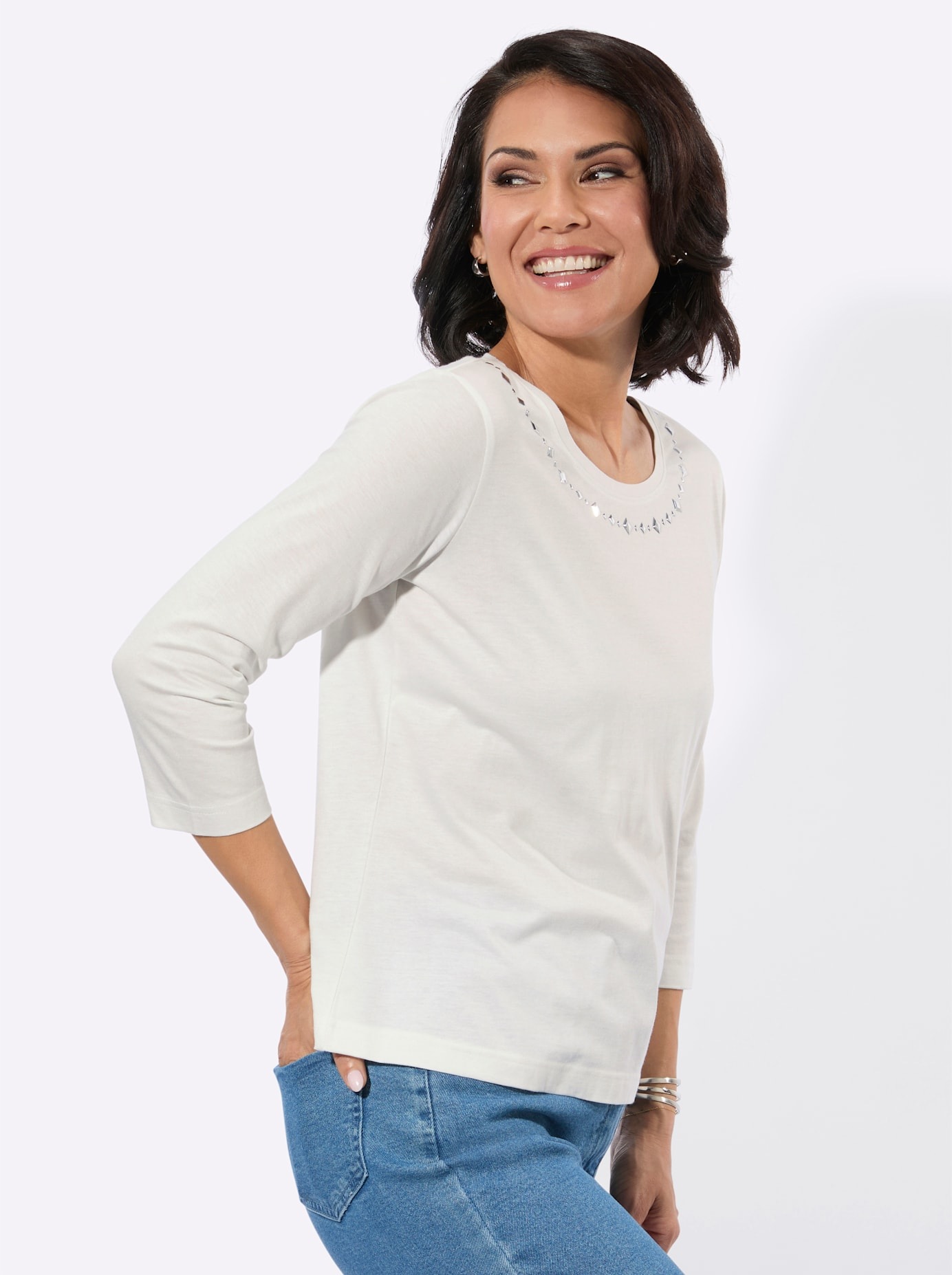 Casual Looks 3/4-Arm-Shirt »Rundhals-Shirt« 1