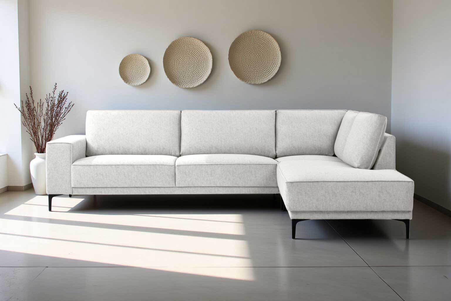 Places of Style Ecksofa Oland, L-Form, inkl. Rückenkissen, hochwertige Verarbeitung
