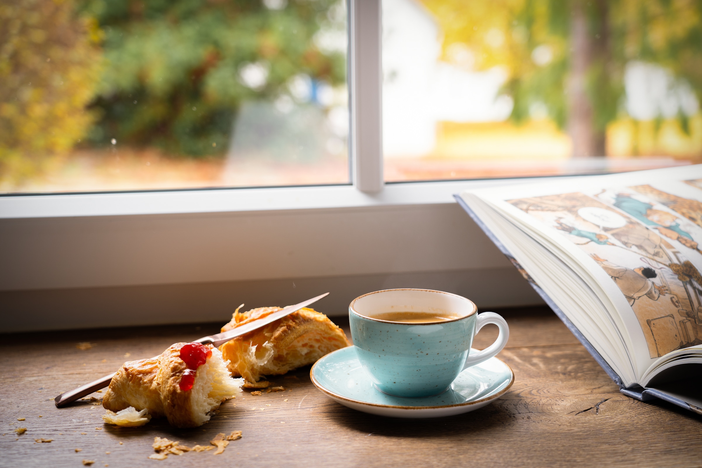CreaTable Tasse »Vintage Nature Aqua, Kaffeetassen-Set, 8-tlg.« Handgemalt, Gesprenkelt, Rustikales Außenband