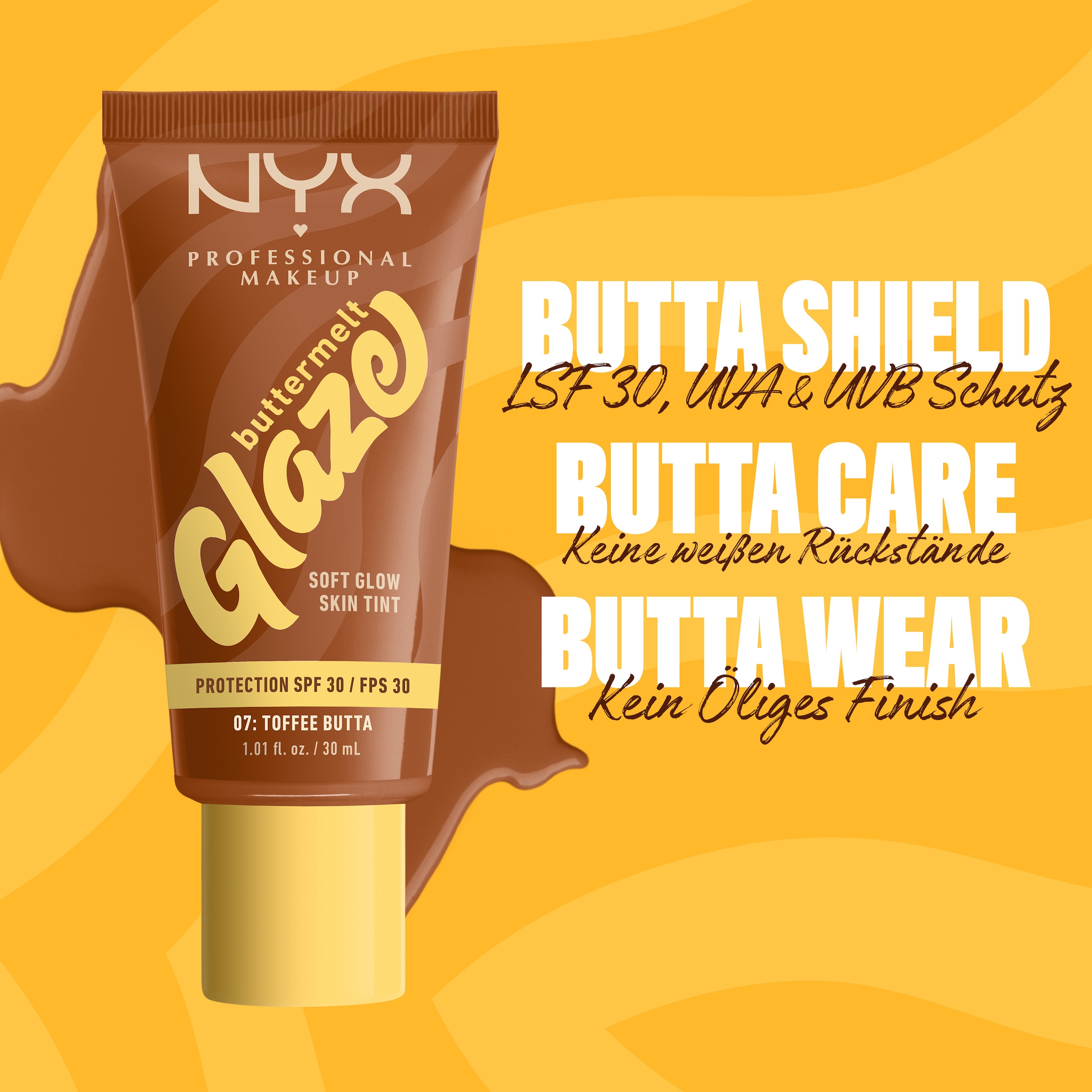 NYX Foundation »NYX Professional Makeup Buttermelt Glaze Foundation LSF 30«