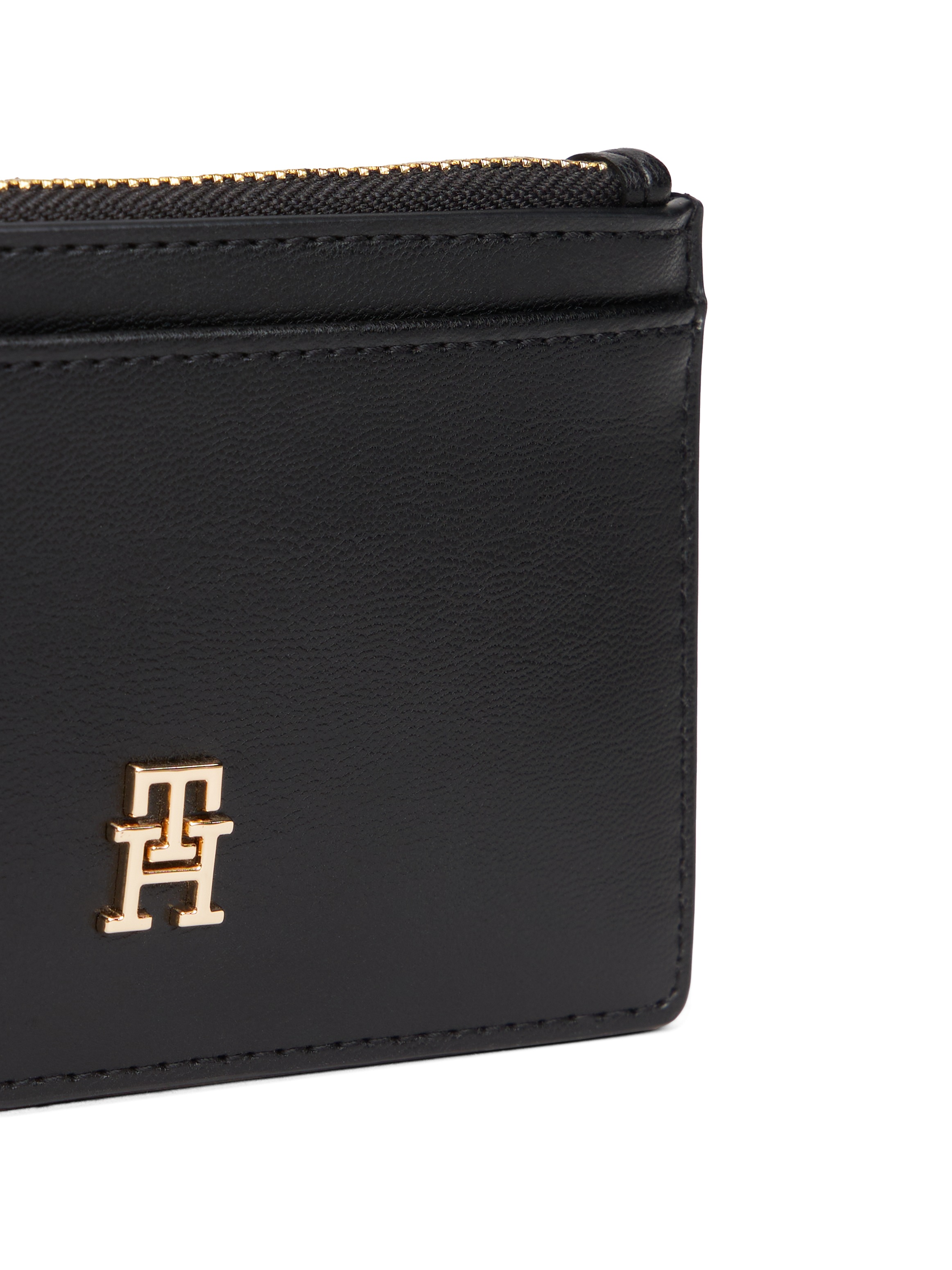 Tommy Hilfiger Kartenetui »TH ICON LONG CC HOLDER«, Geldbeutel, Portemonnaie mit goldfarbenem TH-Schmuckelement