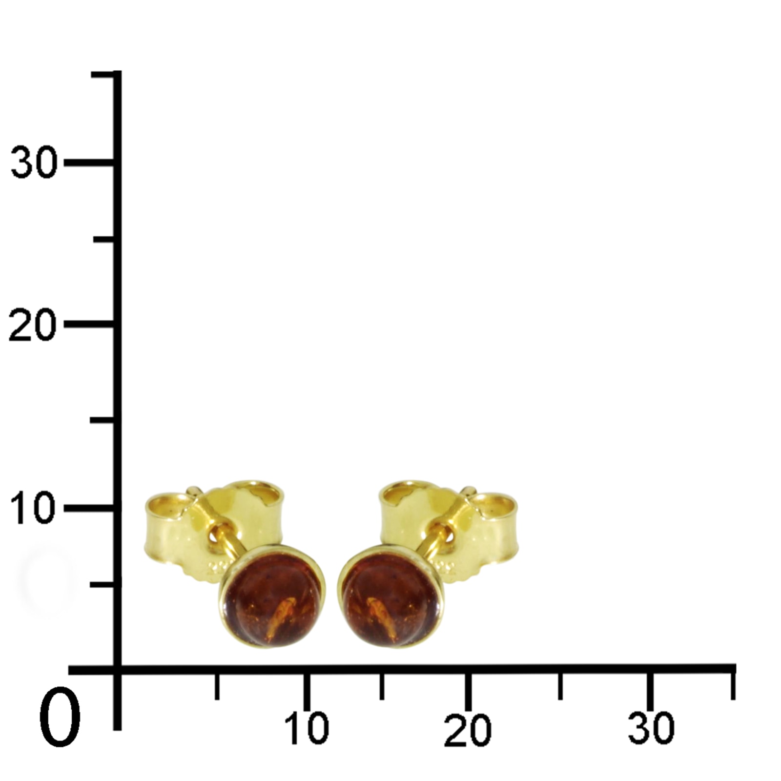 OSTSEE-SCHMUCK Paar Ohrstecker »- Classic 4 mm - Gold 333/000 - Bernstein«