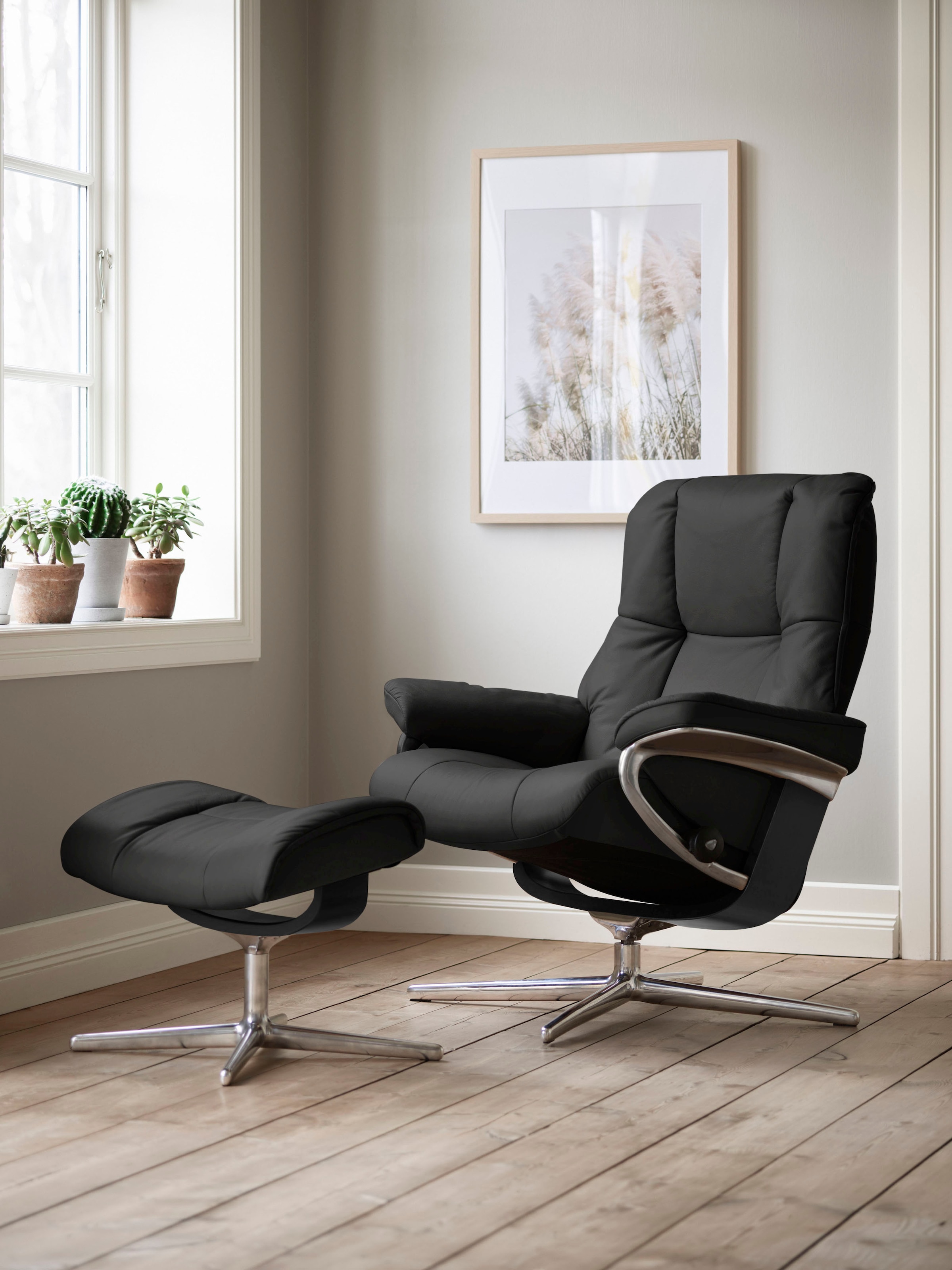 Stressless® Fußhocker »Mayfair«, mit Cross Base, Größe S, M & L, Holzakzent Schwarz