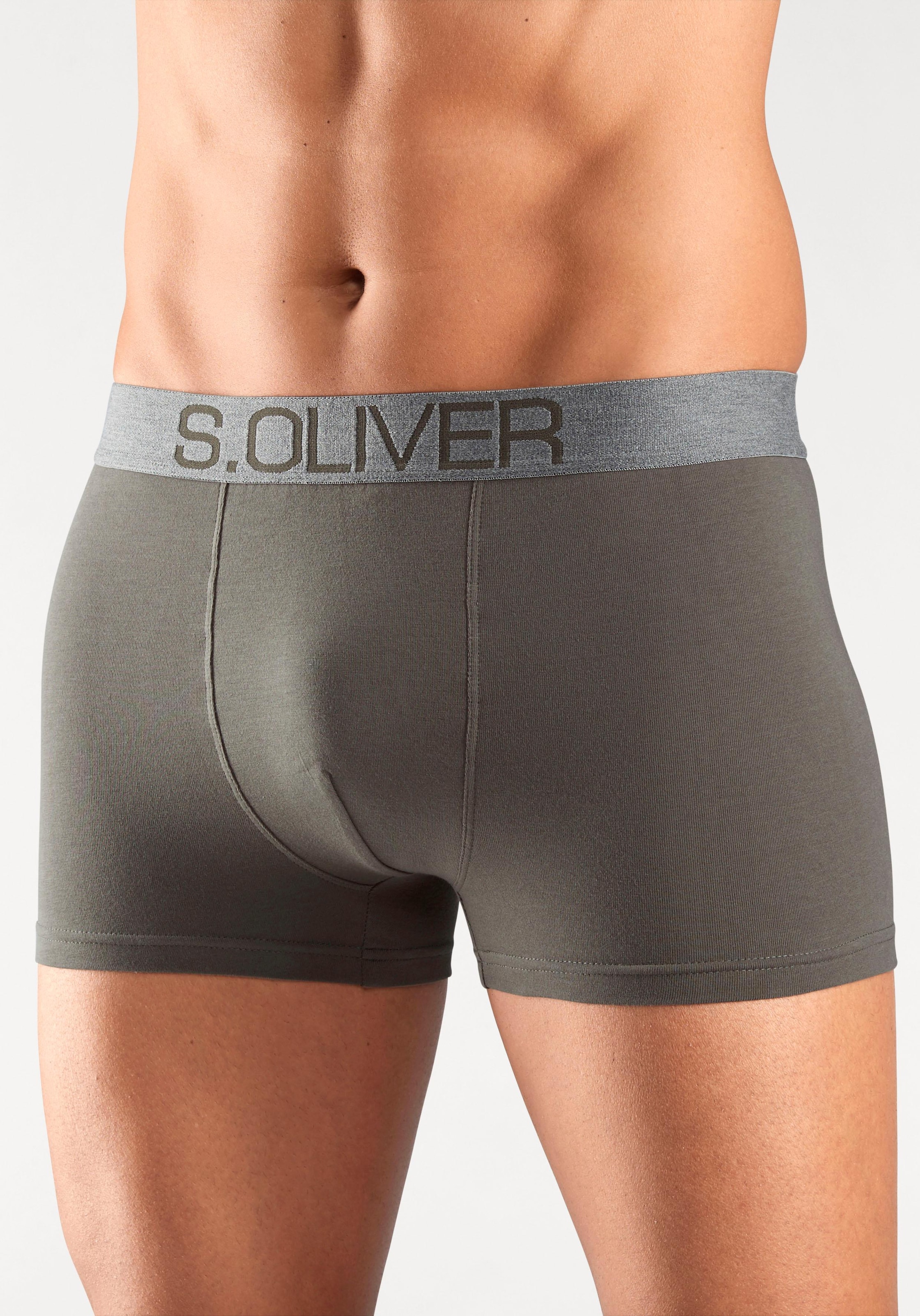 s.Oliver Boxer »Boxershorts für Herren«, (Packung, 4 St.), mit kontrastfarbenem Webbund