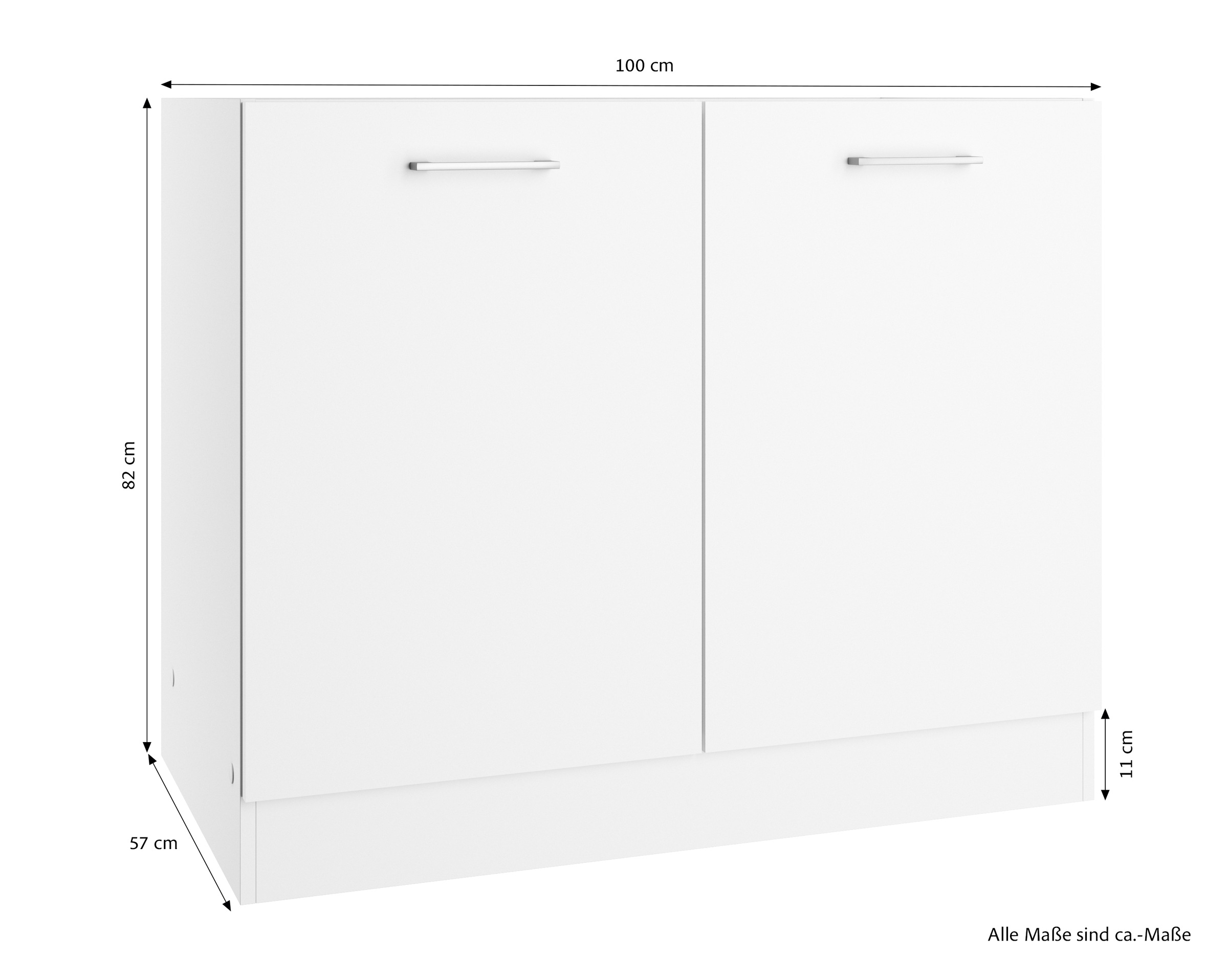 KOCHSTATION Spülenschrank »KS-Milan«, HELD Möbel, Spülenschrank 100 cm, matte oder hochglänzende Fronten