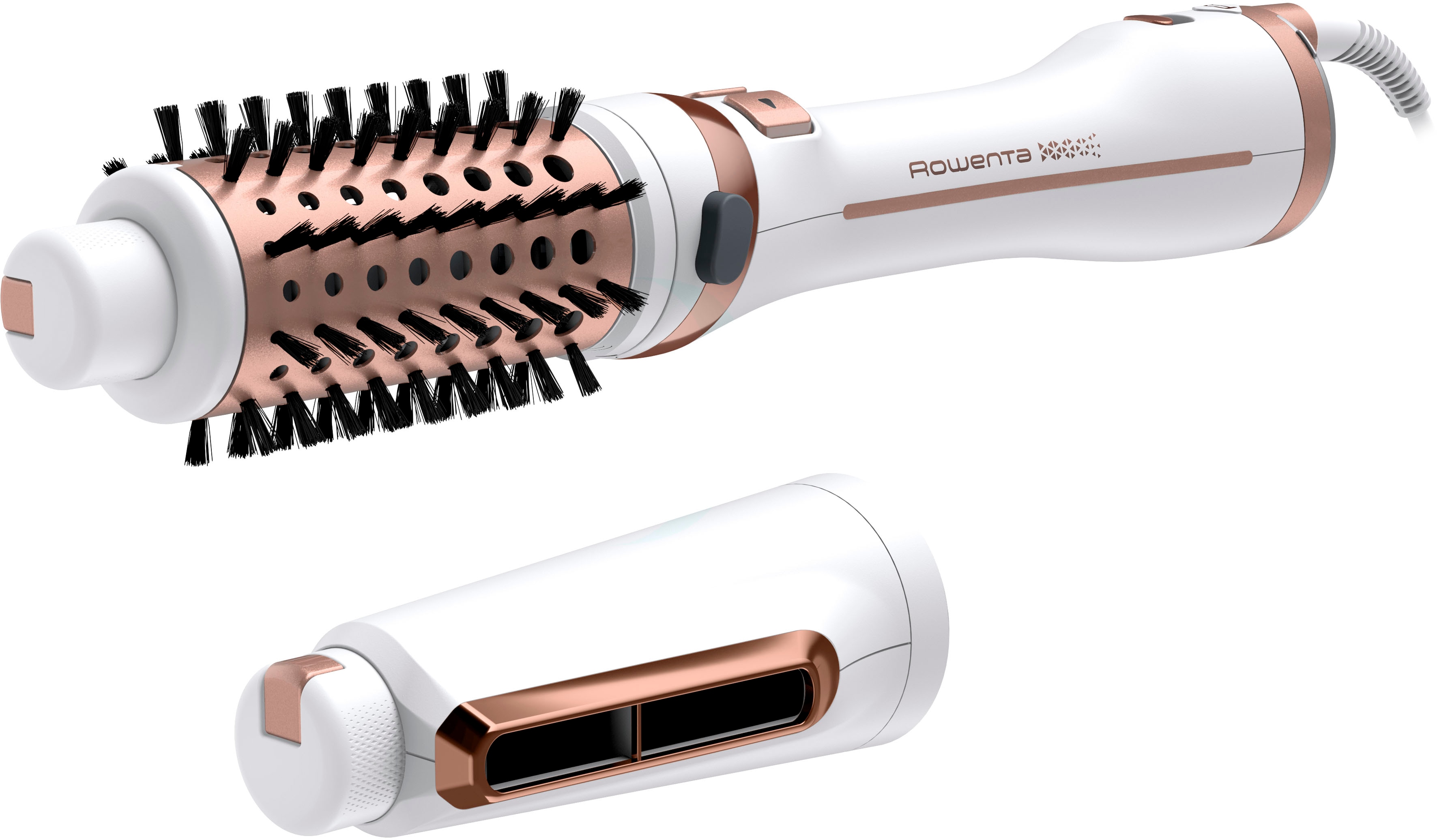 Rowenta Warmluftbürste »Brush Activ Ultimate Care, rotierende Warmluftbürste 2 in 1 Styling, « 2 Aufsätze Keramikbeschichtung, Ionen-Booster,...