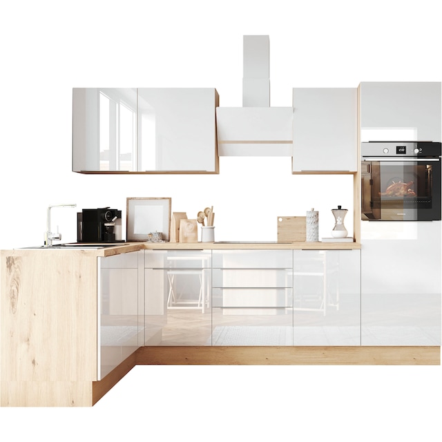 RESPEKTA Winkelküche »Safado aus der Serie Marleen«, Breite 280 cm, hochwertige  Ausstattung wie Soft Close Funktion online bei OTTO