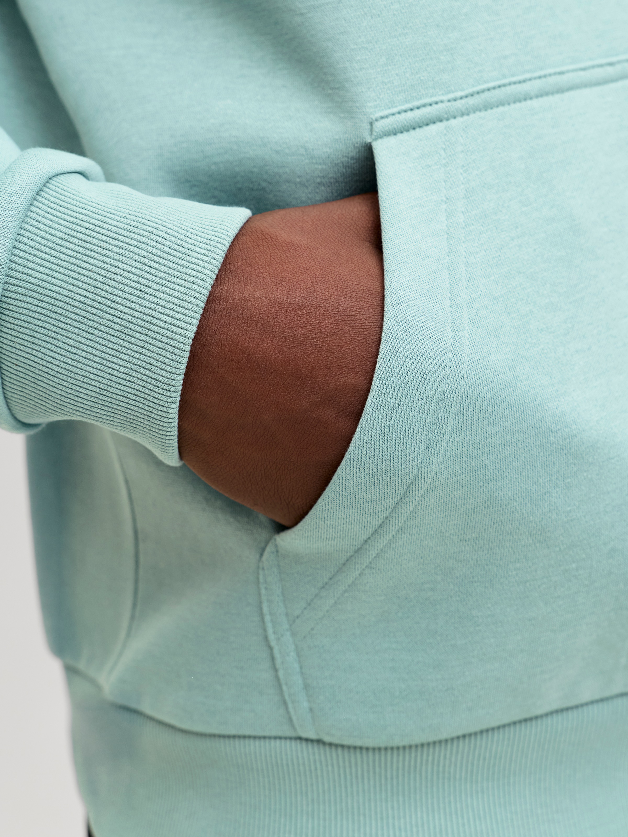 Jack & Jones Kapuzensweatshirt »JJEBRADLEY SWEAT HOOD NOOS«, Materialmix, relaxed fit
