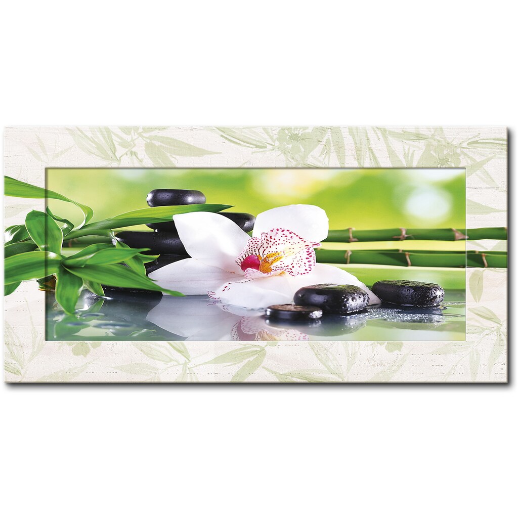 Artland Wandbild »Spa Steine Bambus Zweige Orchidee«, Zen, (1 St.)