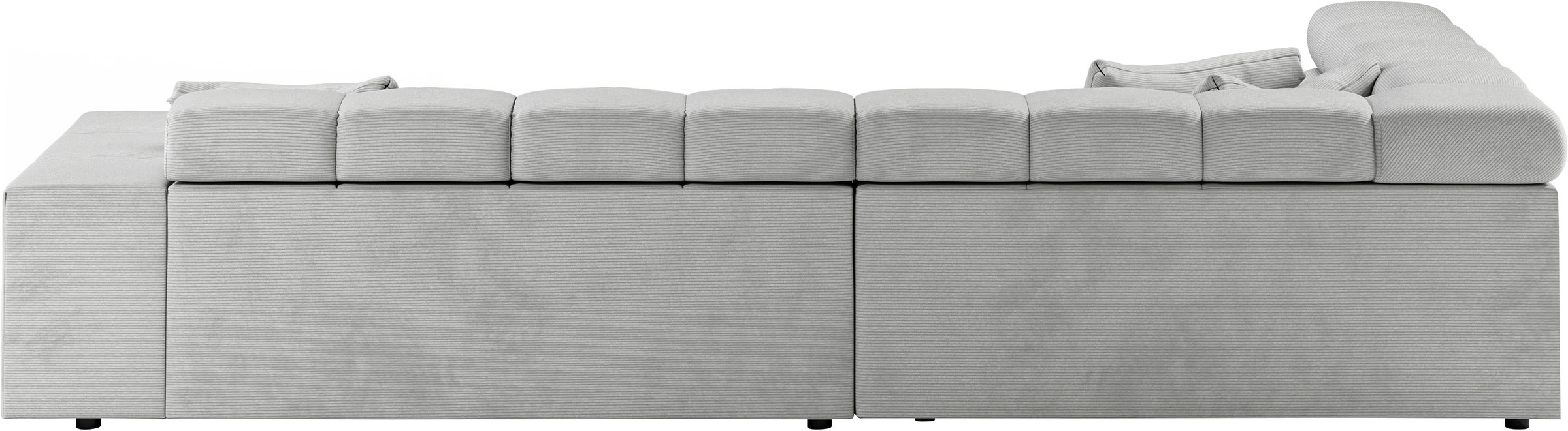INOSIGN Ecksofa »Ancona incl. Kopfteilverstellung, Breite 319cm, L-Form«, wahlweise motorische Sitztiefenverstellung, auch in Cord + Easy Care