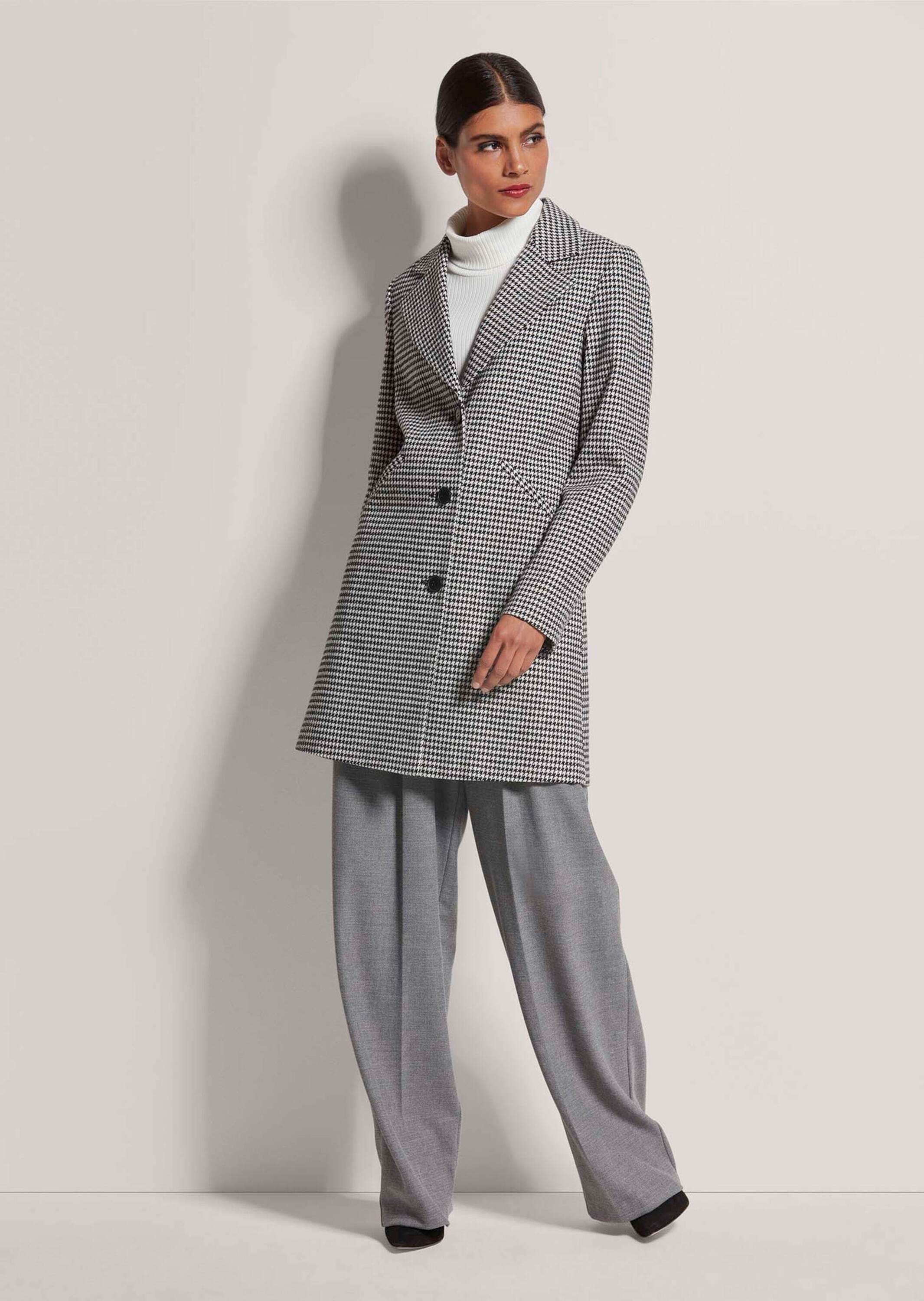 MADELEINE Langmantel »Mantel Mantel mit Hahnentritt-Muster«