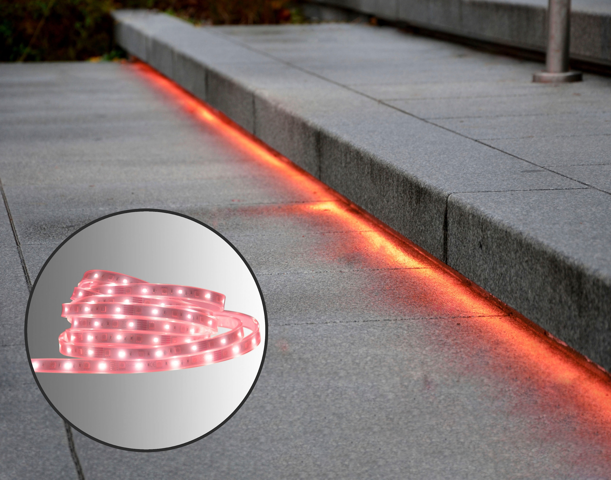 näve LED Stripe »Outdoor«, Farbwechsel, Dimmfunktion, Fernbedienung, Länge 500cm, RGB, IP44