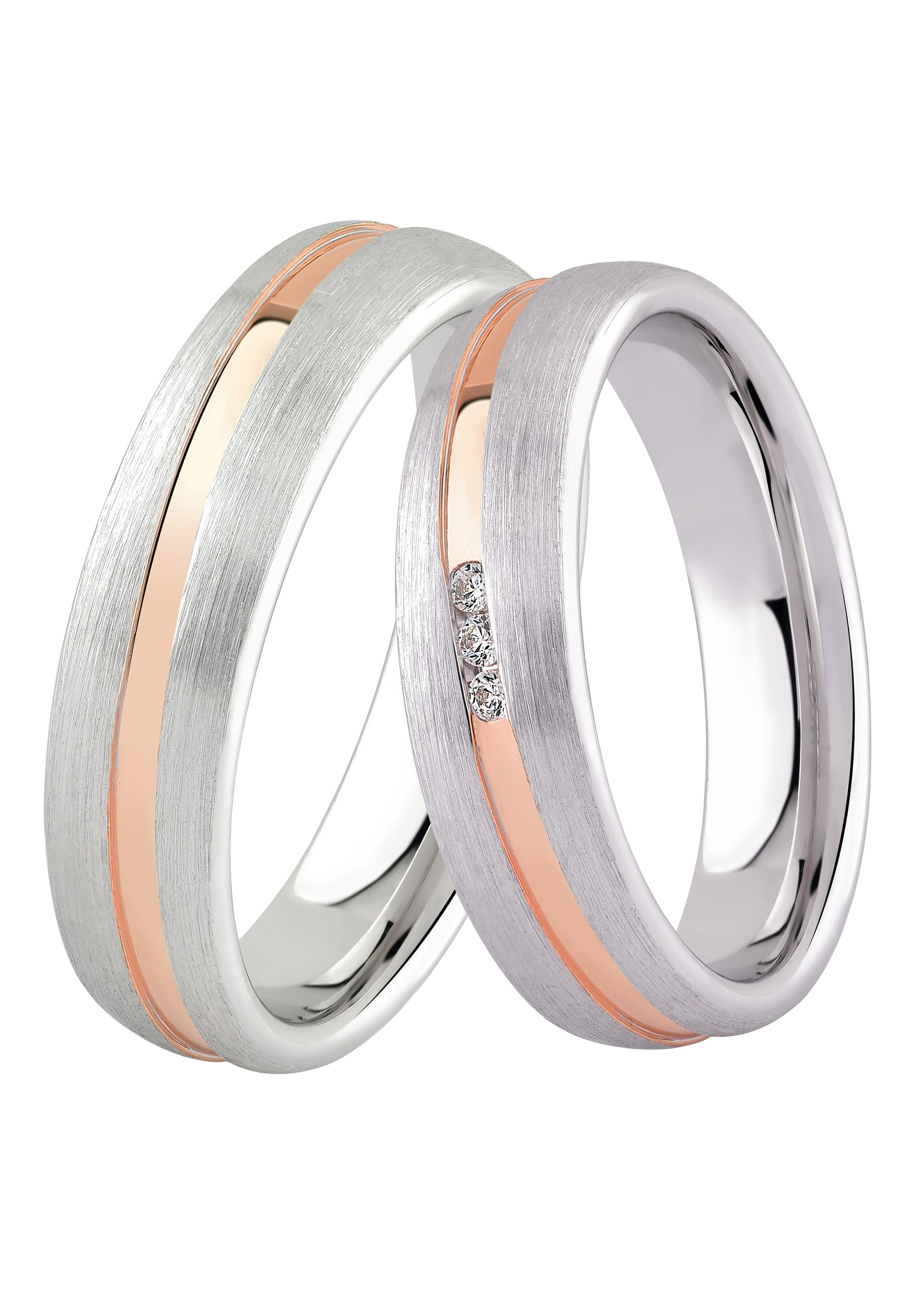 DOOSTI Trauring »Schmuck Geschenk Silber 925 Trauring Ehering Partnerring LIEBE«, wahlweise mit oder ohne Zirkonia