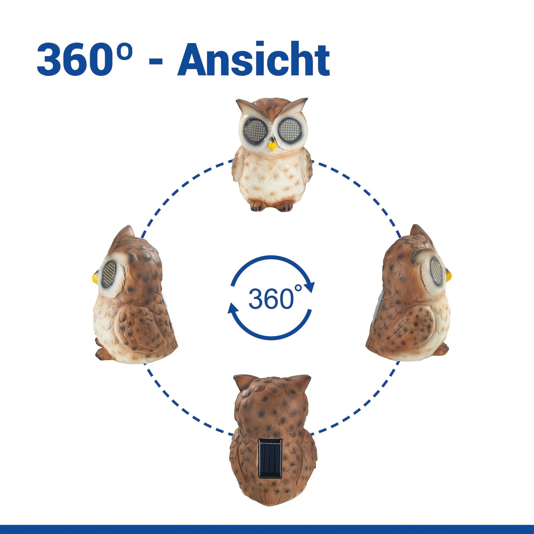 Maximex LED Dekofigur »Modell Blinky Eyes Eule« Warmweiß solarbetriebene Gartenfigur mit leuchtenden Augen, für Garten & Balkon