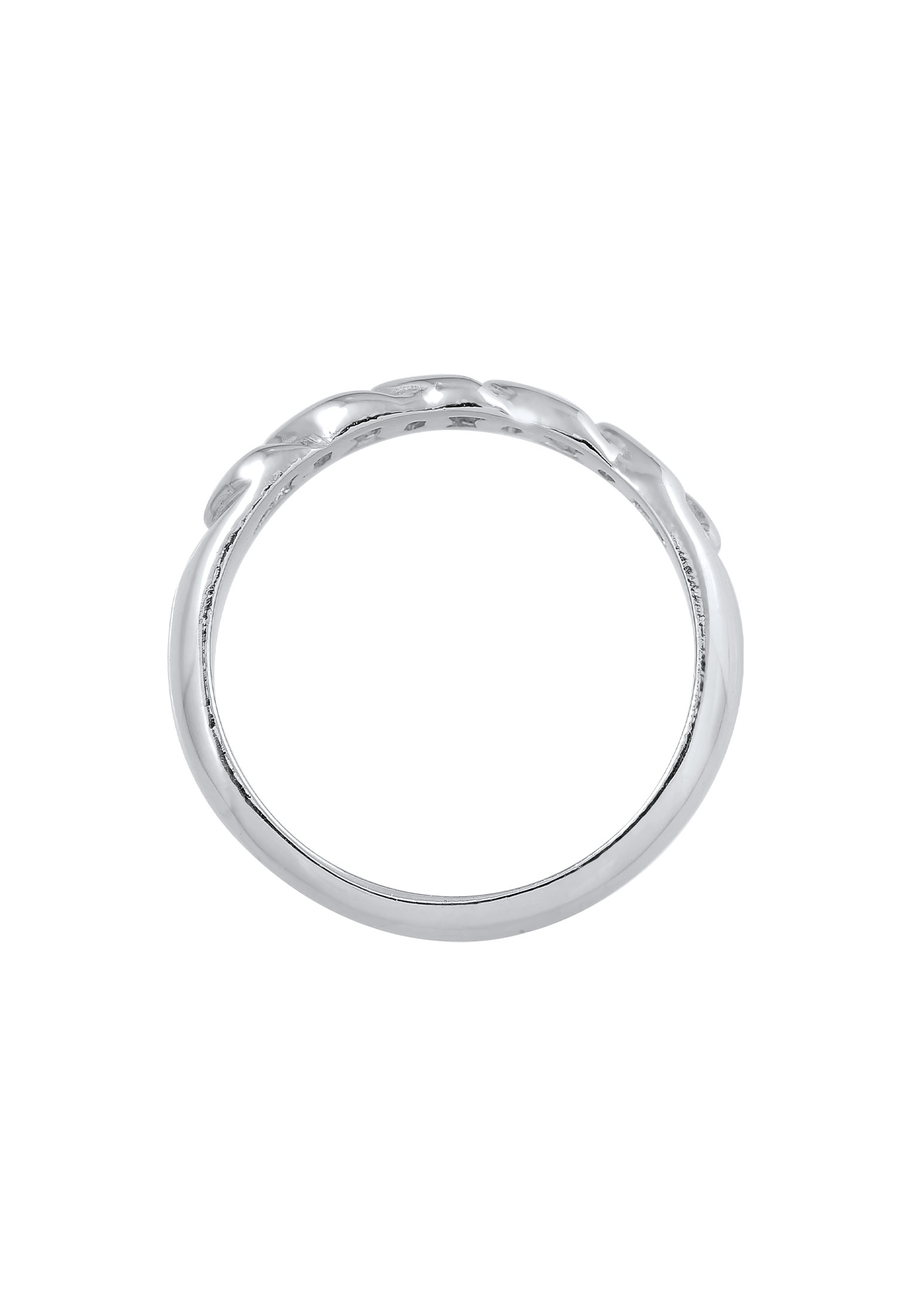 Elli Silberring »Ring Bandring Knoten Panzerketten Look 925 Silber«