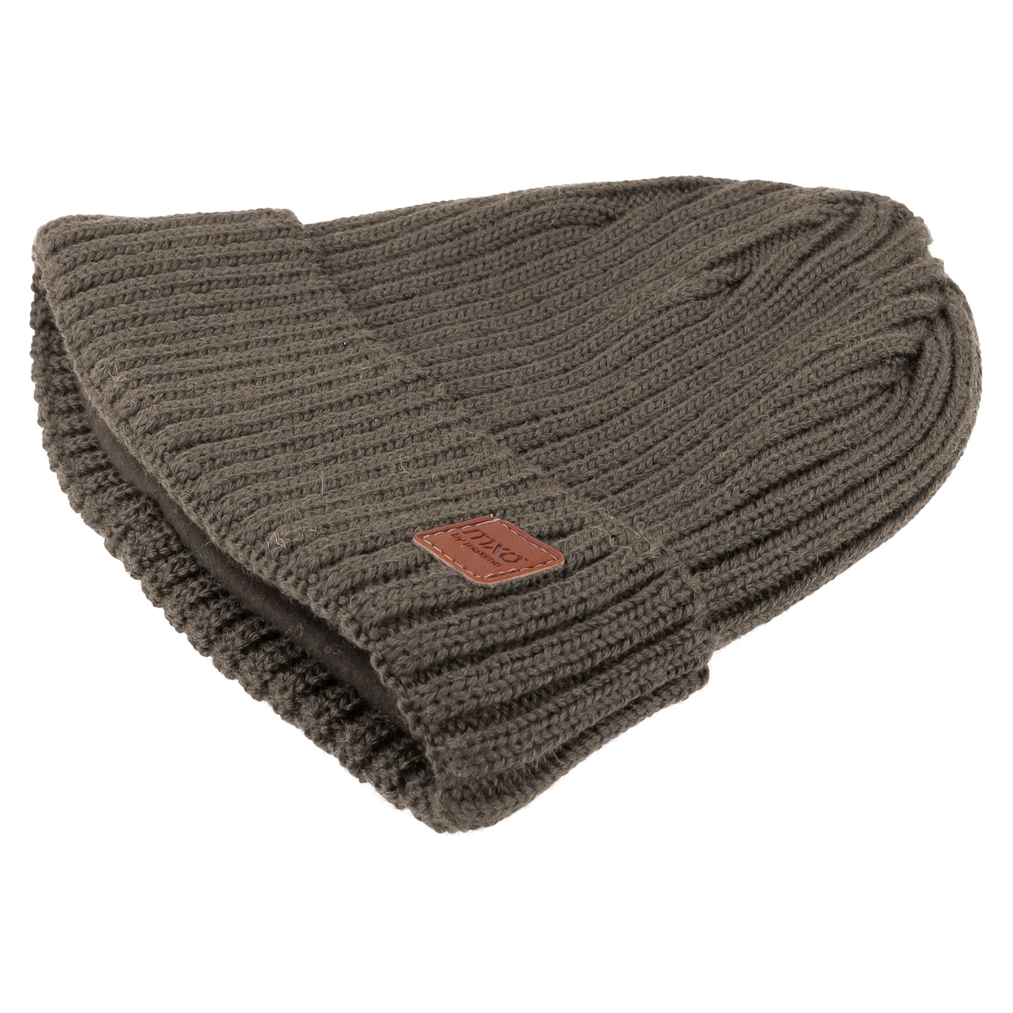 MAXIMO Strickmütze Wolle, gefüttert, breiter Umschlag