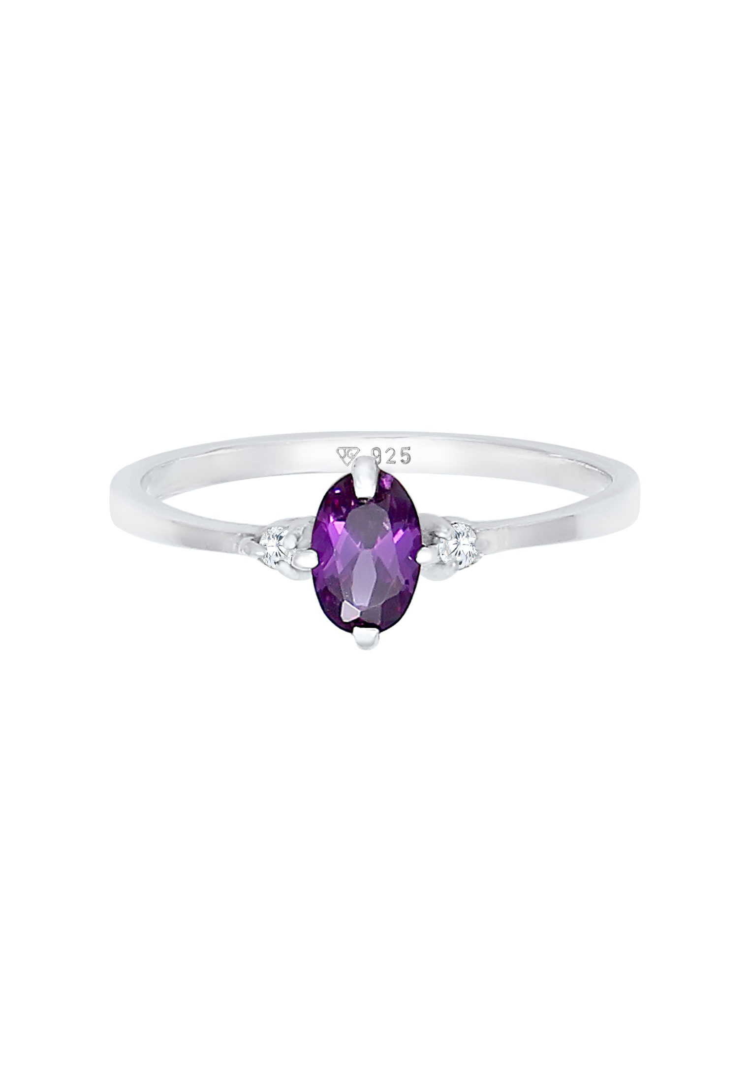 Elli Silberring »Ring Zirkonia Kristalle Violett Verlobung 925er Silber«