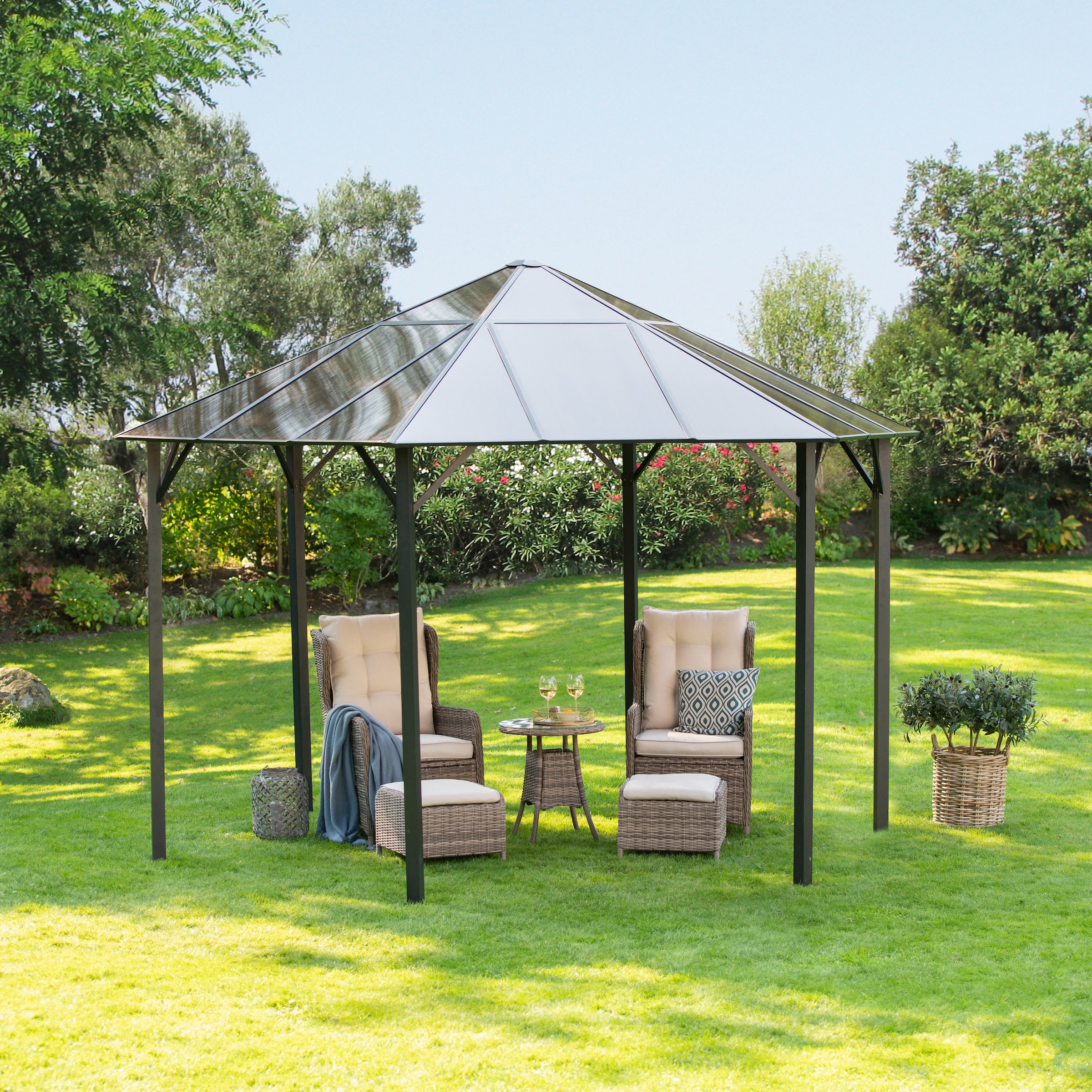 KONIFERA Pavillon-Ersatzdach »Costa Brava«, für 350x350 cm, braun