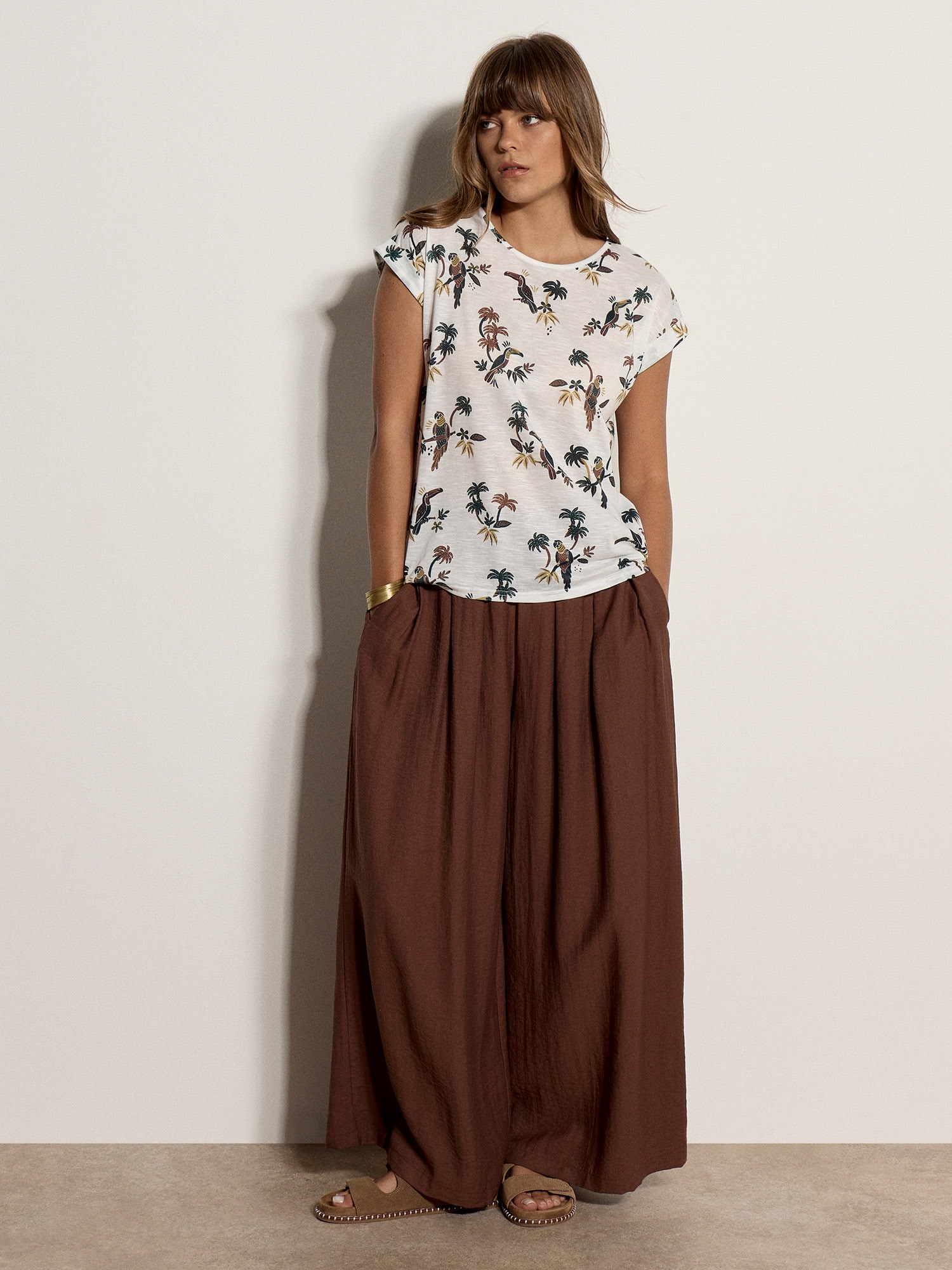 Apricot Shirttop »Top« Gemustert
