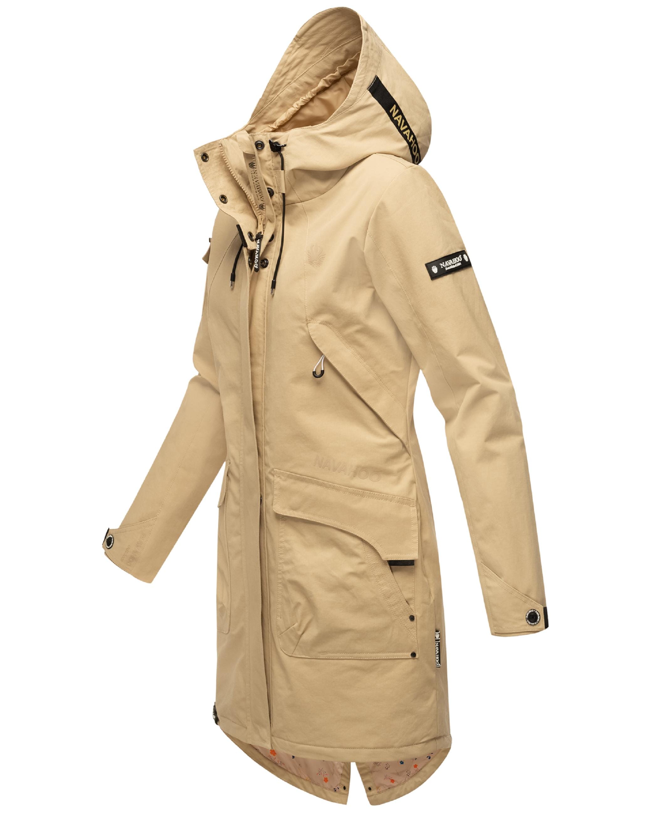 Navahoo Outdoorjacke »Übergangsjacke Pfefferschote«, mit Kapuze, moderne Damen Übergangsjacke mit Kapuze